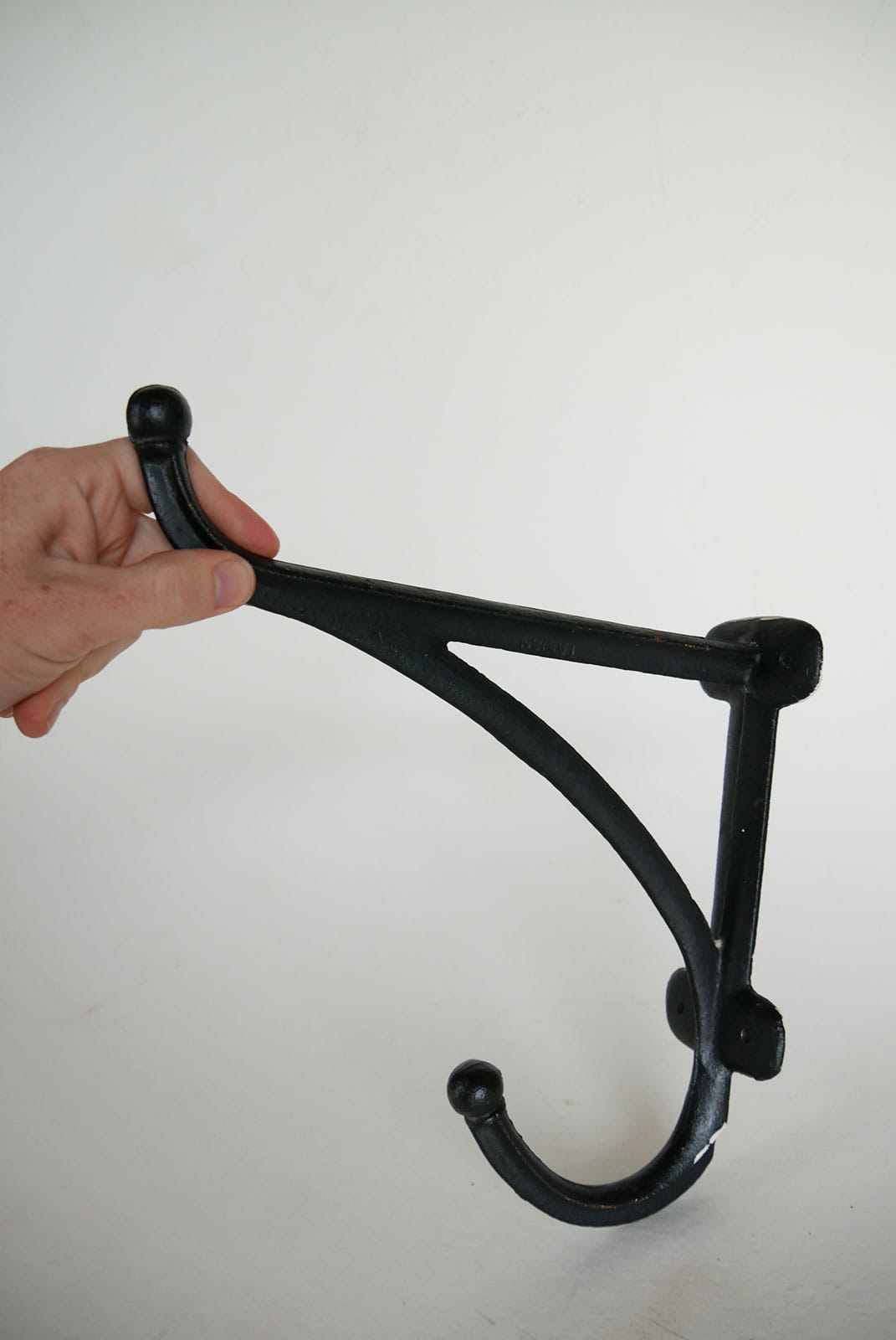 Vintage Large Black Iron Wall Hook, Farmhouse Wall Hook, Vintage hook, Vintage Wrought Iron Hook, Metal Hook, Vintage Metal HOok
