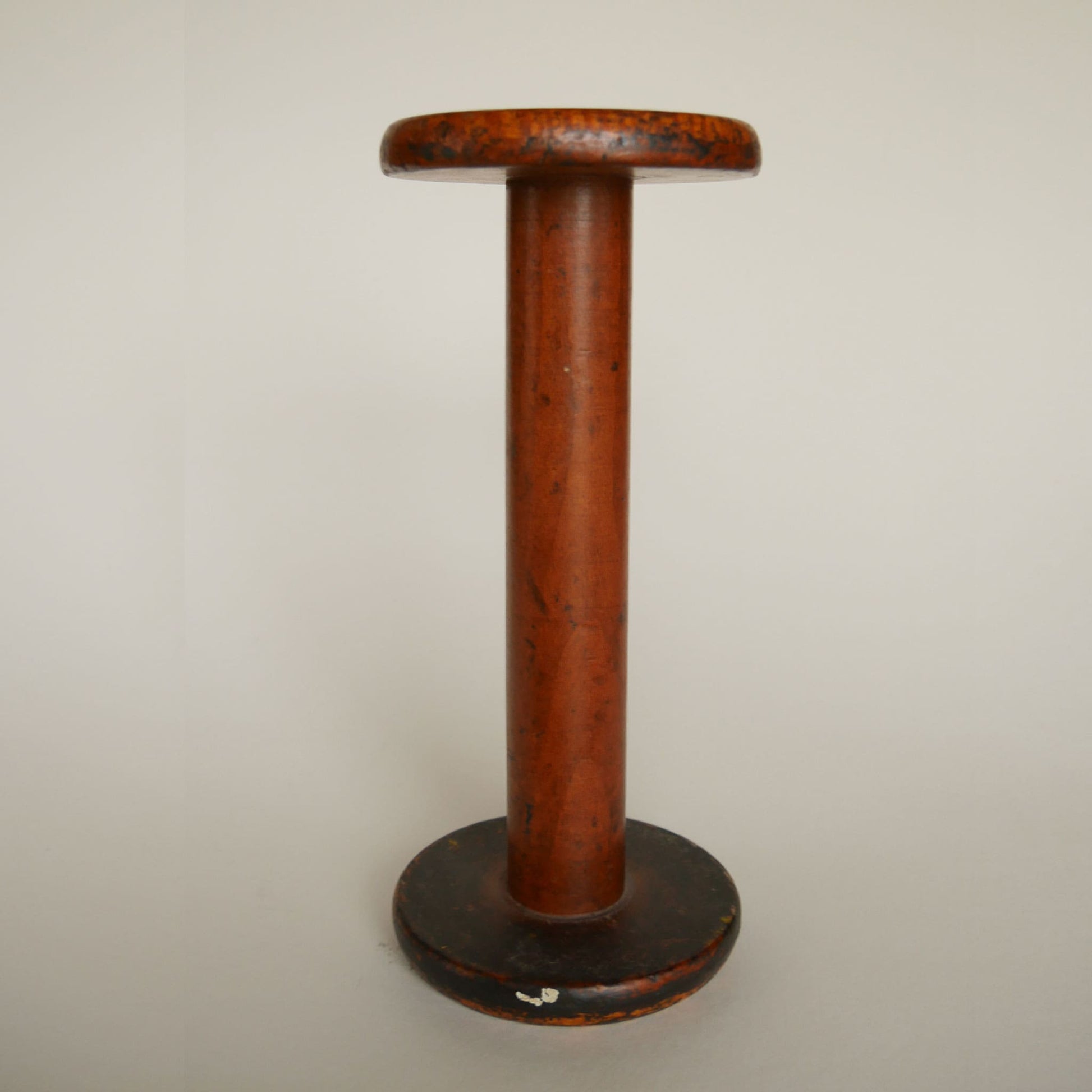 Vintage Wood Bobbin Spool, Large Primitive Bobbin Spool, Vintage Wood Thread Spool