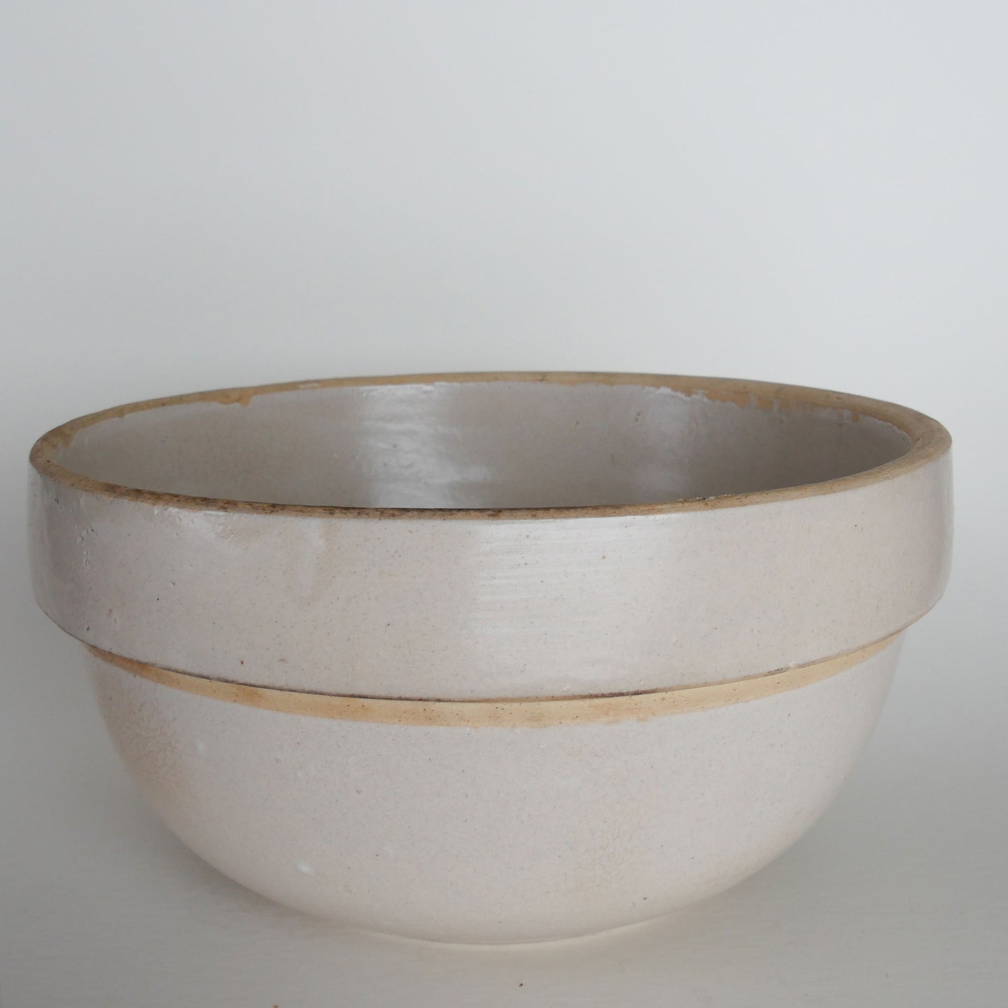 Vintage Crock Bowl, Stoneware Bowl, Salt Glazed Crock Bowl, Vintage Stoneware Bread Bowl, Vintage Kitchen Decor, Primitive Stoneware