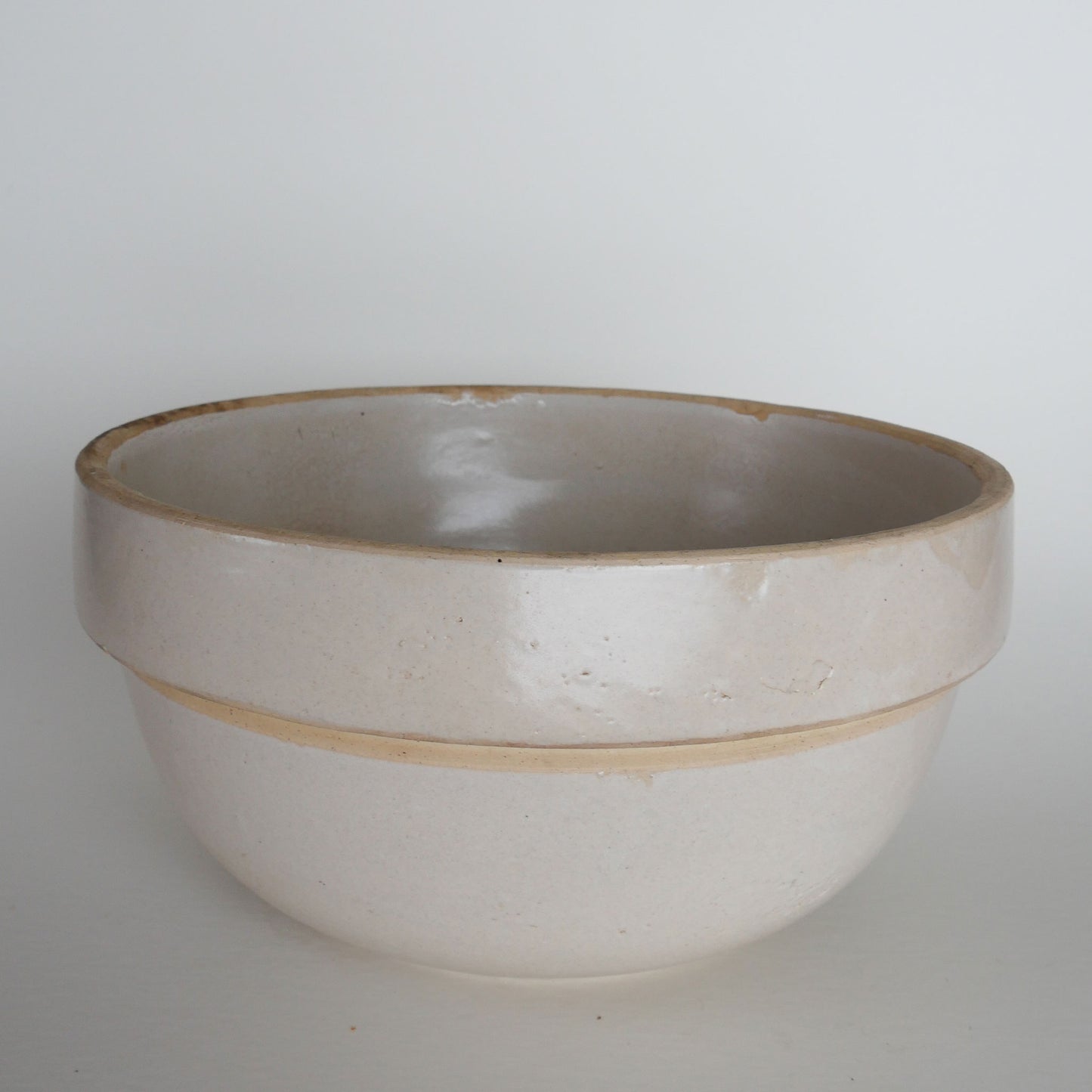 Vintage Crock Bowl, Stoneware Bowl, Salt Glazed Crock Bowl, Vintage Stoneware Bread Bowl, Vintage Kitchen Decor, Primitive Stoneware