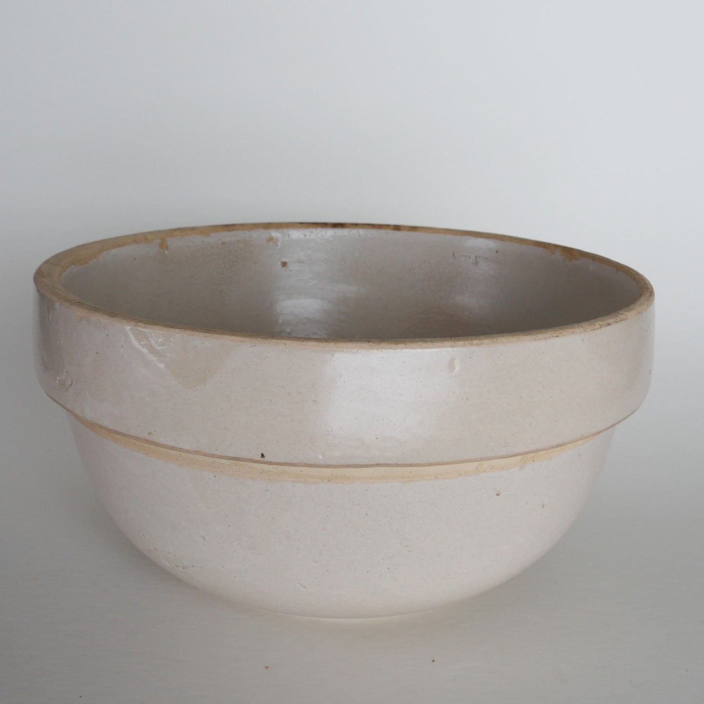 Vintage Crock Bowl, Stoneware Bowl, Salt Glazed Crock Bowl, Vintage Stoneware Bread Bowl, Vintage Kitchen Decor, Primitive Stoneware