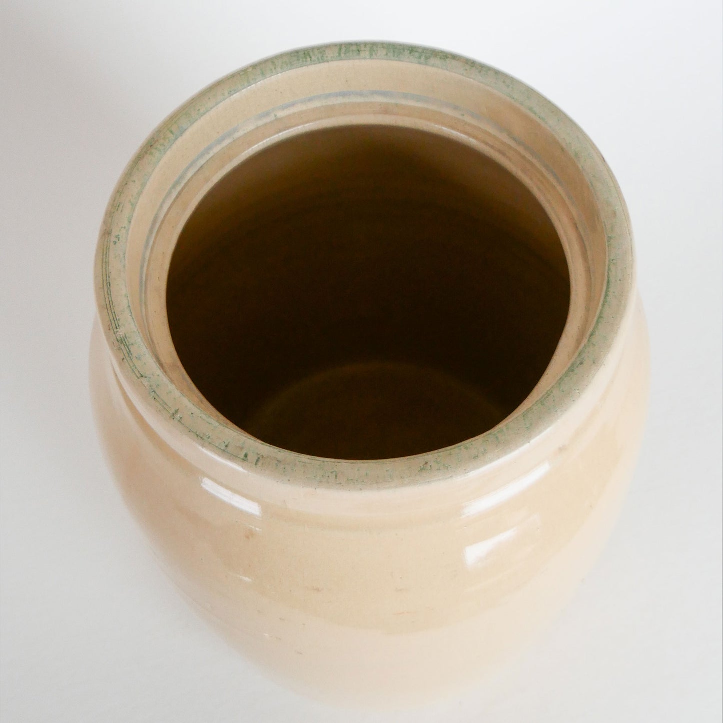 Vintage Tan Stoneware Crock, Farmhouse Stoneware, Vintage Stoneware Crock, Vintage Farmhouse Kitchen Crock, Vintage Home Decor