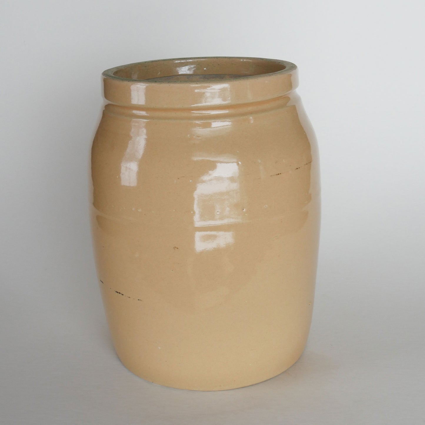 Vintage Tan Stoneware Crock, Farmhouse Stoneware, Vintage Stoneware Crock, Vintage Farmhouse Kitchen Crock, Vintage Home Decor