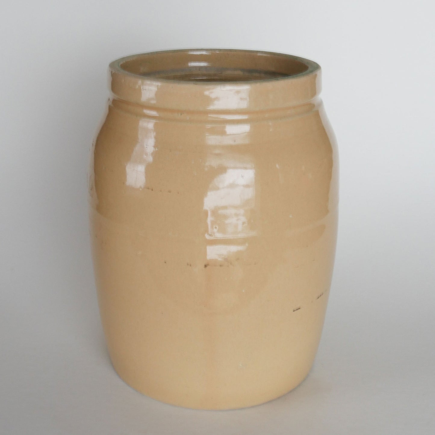 Vintage Tan Stoneware Crock, Farmhouse Stoneware, Vintage Stoneware Crock, Vintage Farmhouse Kitchen Crock, Vintage Home Decor