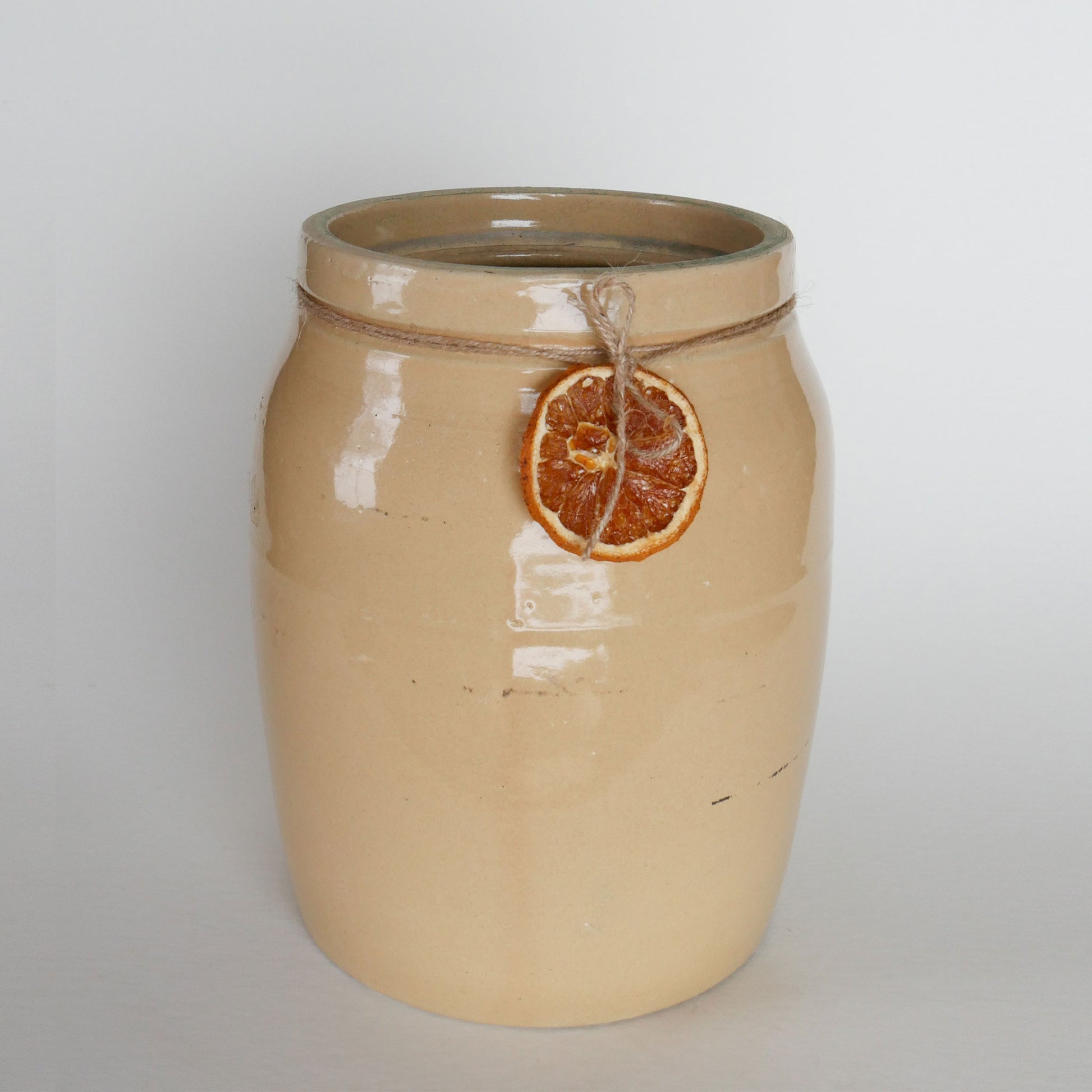 Vintage Tan Stoneware Crock, Farmhouse Stoneware, Vintage Stoneware Crock, Vintage Farmhouse Kitchen Crock, Vintage Home Decor