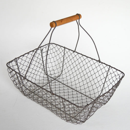 Vintage Chicken Wire Handle Gathering Basket, Vintage Wire Egg Basket, Vintage Wire Basket, Vintage Wire Gathering Basket, Vintage Egg Basket, Vintage Wire Egg Basket, Vintage Egg Basket