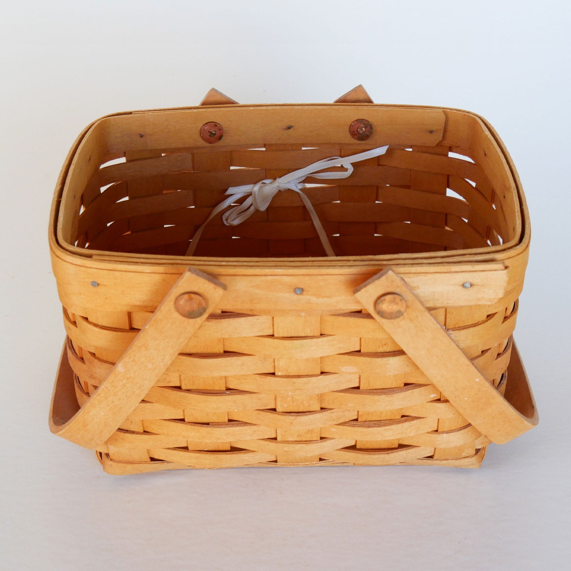 Longaberger Seaside Basket with Liner, Longaberger Seaside Basket, Vintage Longaberger Market Basket, Vintage Wicker Basket, Vintage Nautical Basket, Vintage Coastal Basket Decor, Vintage Home Decor