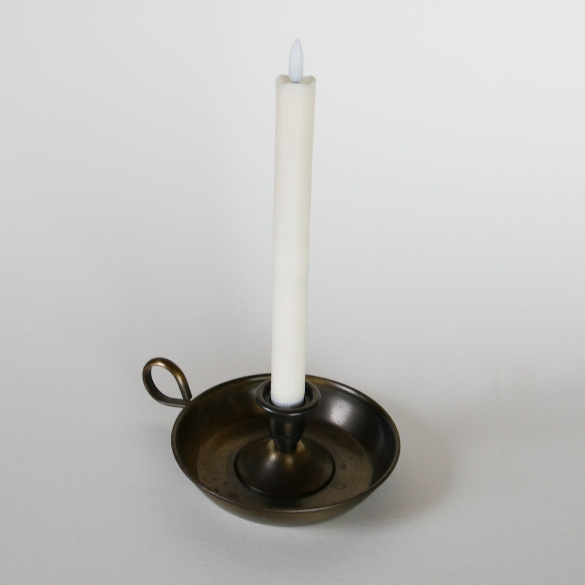 Brushed Bronze Chamber Candlestick Holder, Bronze Chamber Candlestick Holder, Vintage Chamber Candlestick Holder, Primitive Candlestick Holder, Vintage Home Decor