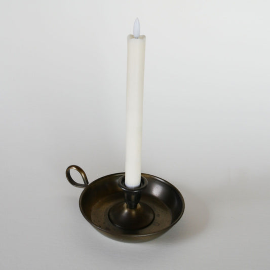 Brushed Bronze Chamber Candlestick Holder, Bronze Chamber Candlestick Holder, Vintage Chamber Candlestick Holder, Primitive Candlestick Holder, Vintage Home Decor