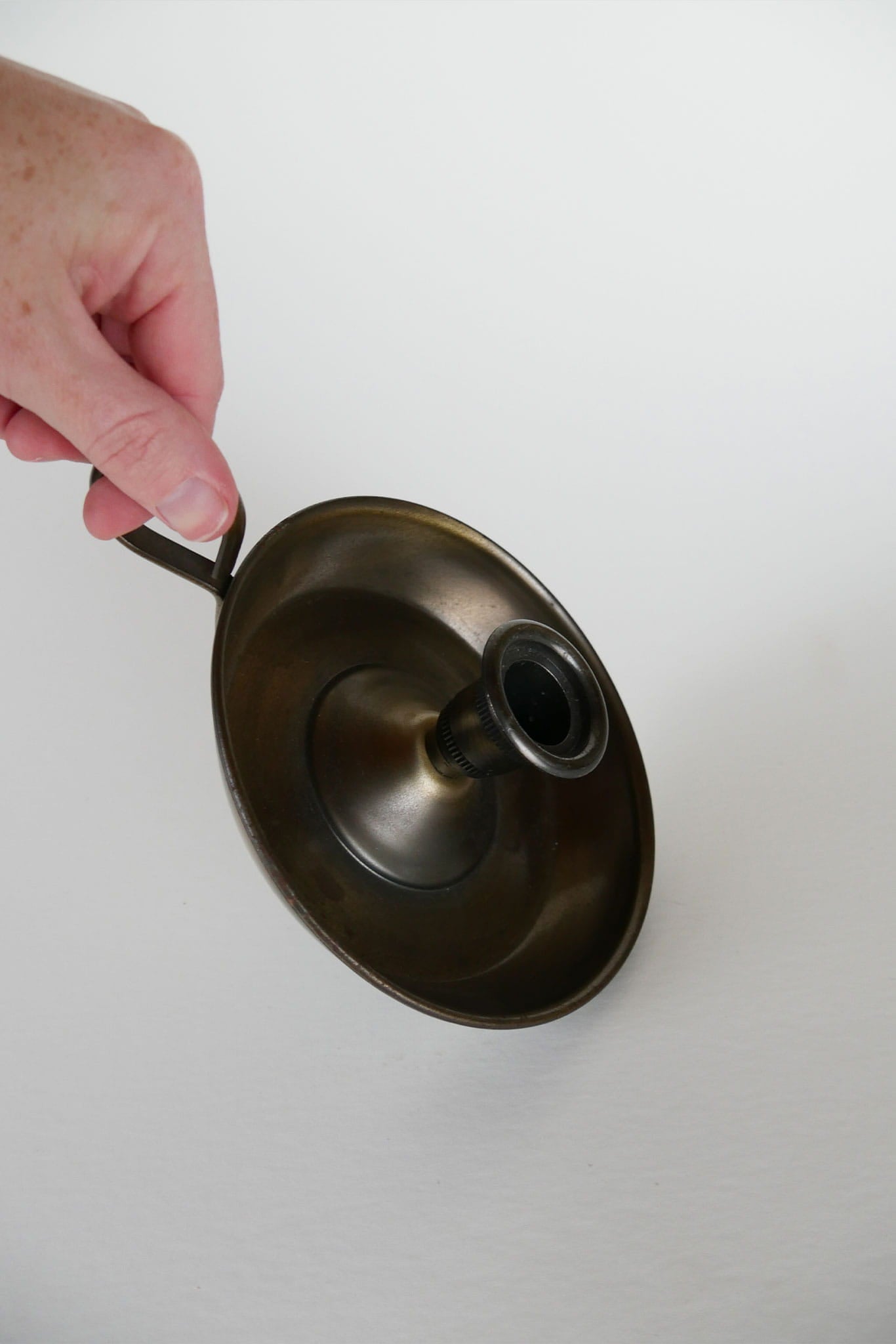 Dark Metal Chamber Candlestick Holder, Bronze Chamber Candlestick Holder, Vintage Chamber Candlestick Holder, Primitive Candlestick Holder, Vintage Home Decor