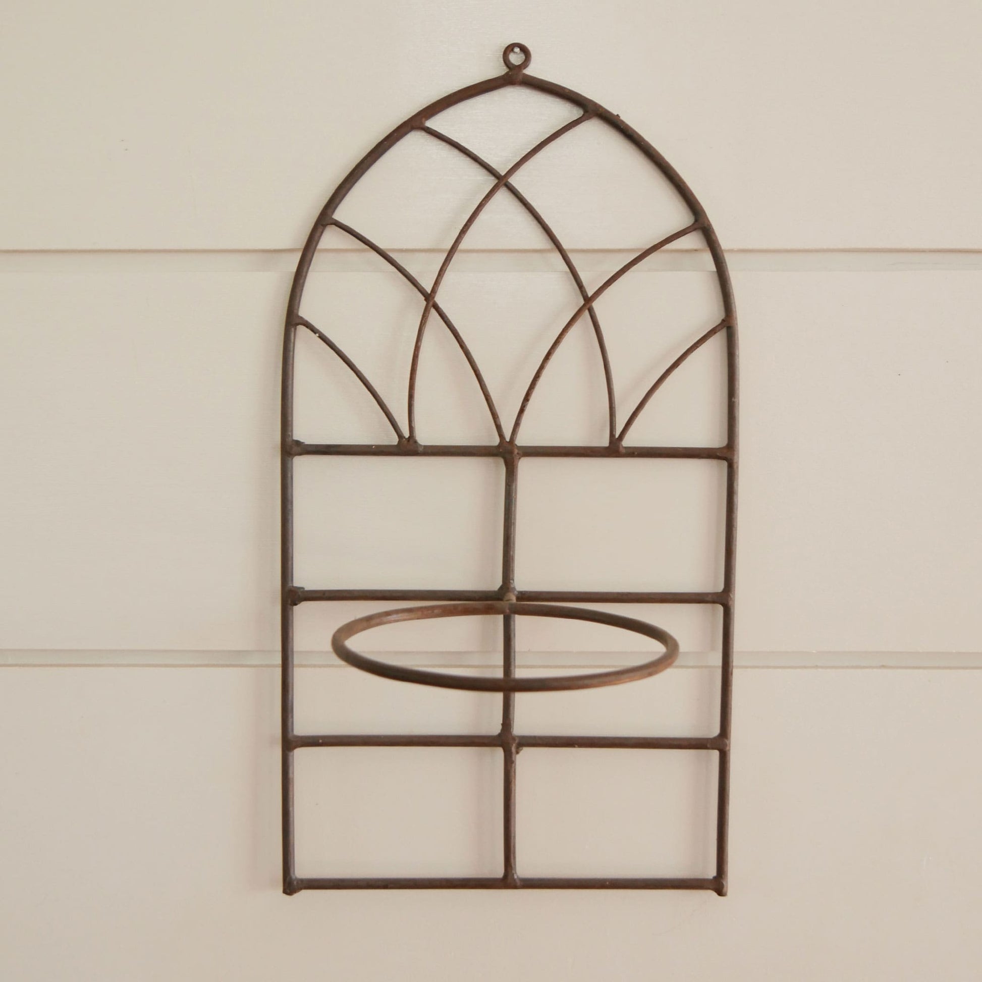 Metal Arch Shaped Wall Sconce, Arch Metal Plant Holder Wall Sconce, Plant Wall Decor, Farmhouse Metal Wall Sconce