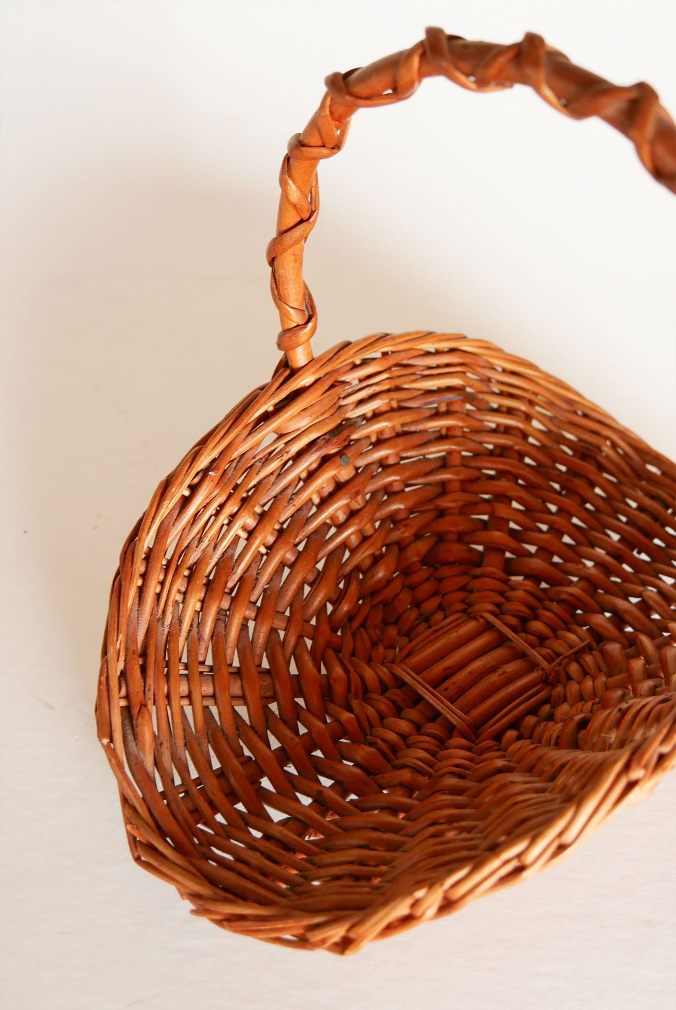 Mini Harvest Basket, Small Vintage Gathering Basket, Vintage Farmhouse Basket, Vintage Cottage Basket, Vintage Cottagecore Basket, Vintage Baskets, Vintage Handle Baskets