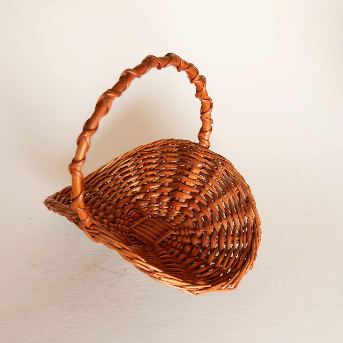 Mini Harvest Basket, Small Vintage Gathering Basket, Vintage Farmhouse Basket, Vintage Cottage Basket, Vintage Cottagecore Basket, Vintage Baskets, Vintage Handle Baskets