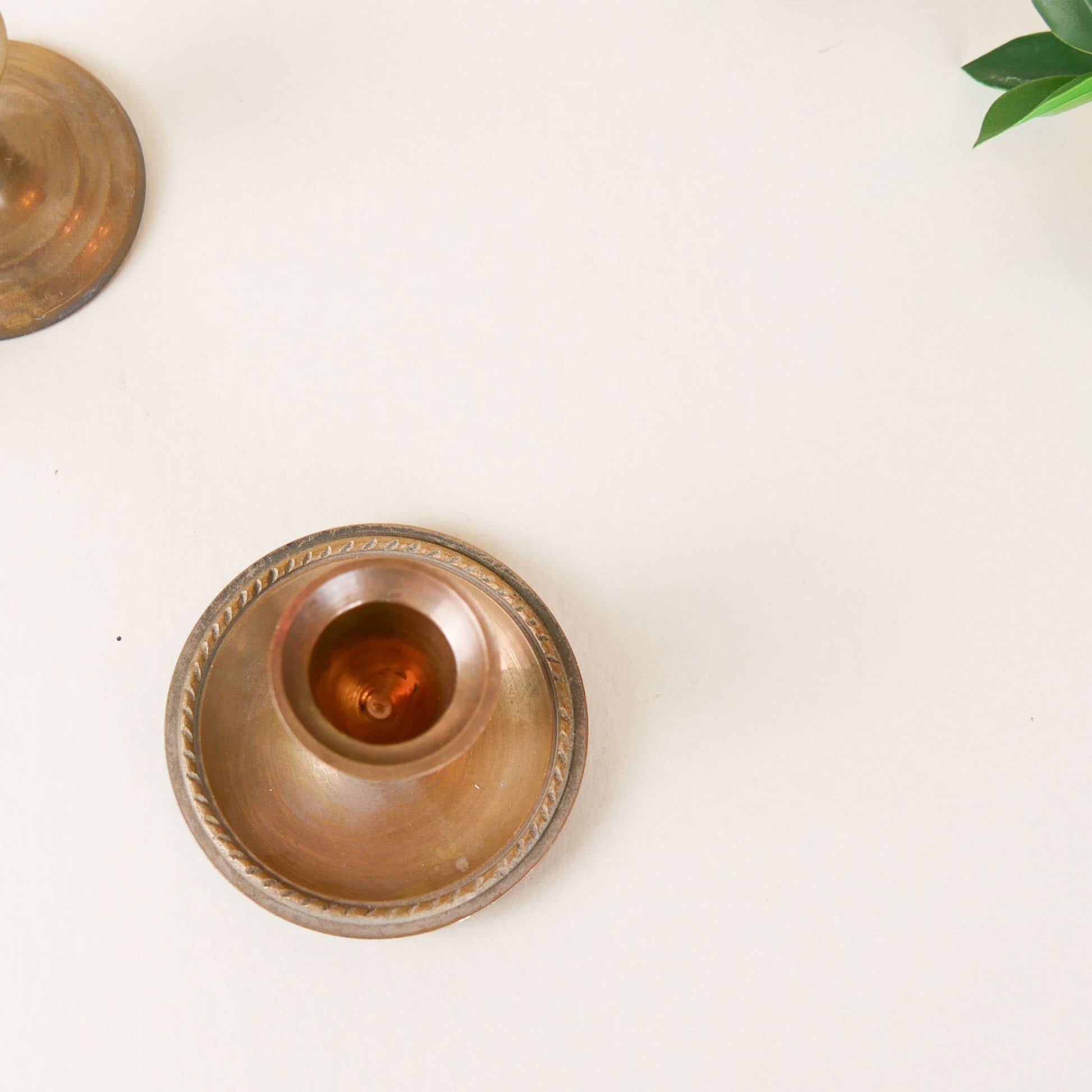 Mini Solid Brass Tapered Candlestick Holders, Vintage Brass Candle Holders, Thrifted Brass Decor, Vintage Brass Decor