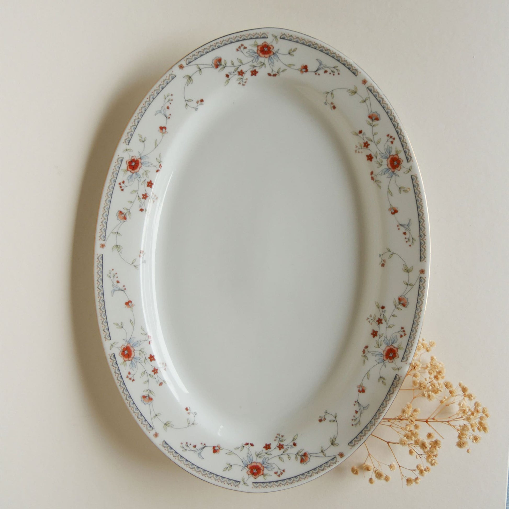 Northridge Floral Pattern Serving Platter Vintage Floral Serving Platter Vintage Farmhouse DEcor
