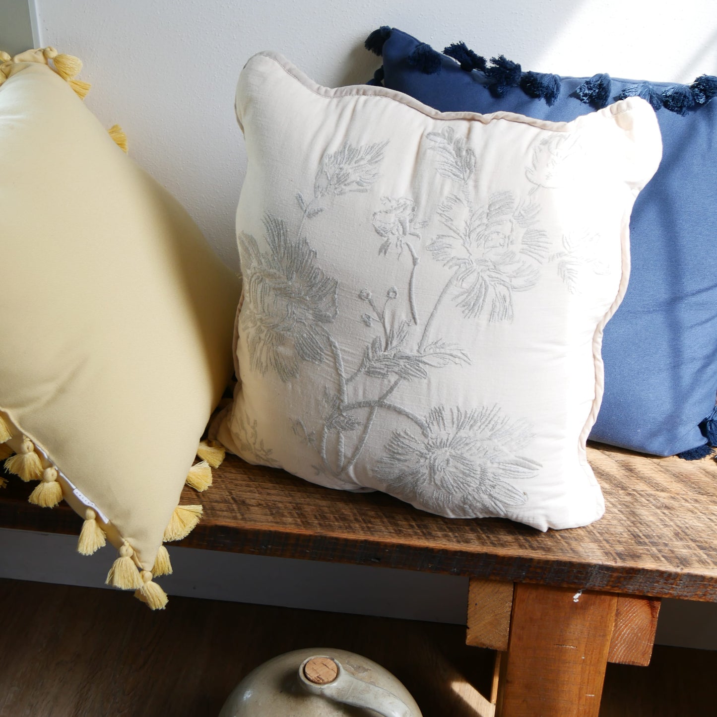 Vintage Teal Floral Detail Accent Pillow, Floral Throw Pillow, Vintage Floral Accent Pillow, Cottage Throw Pillow, Cottagecore Floral ACcent Pillow