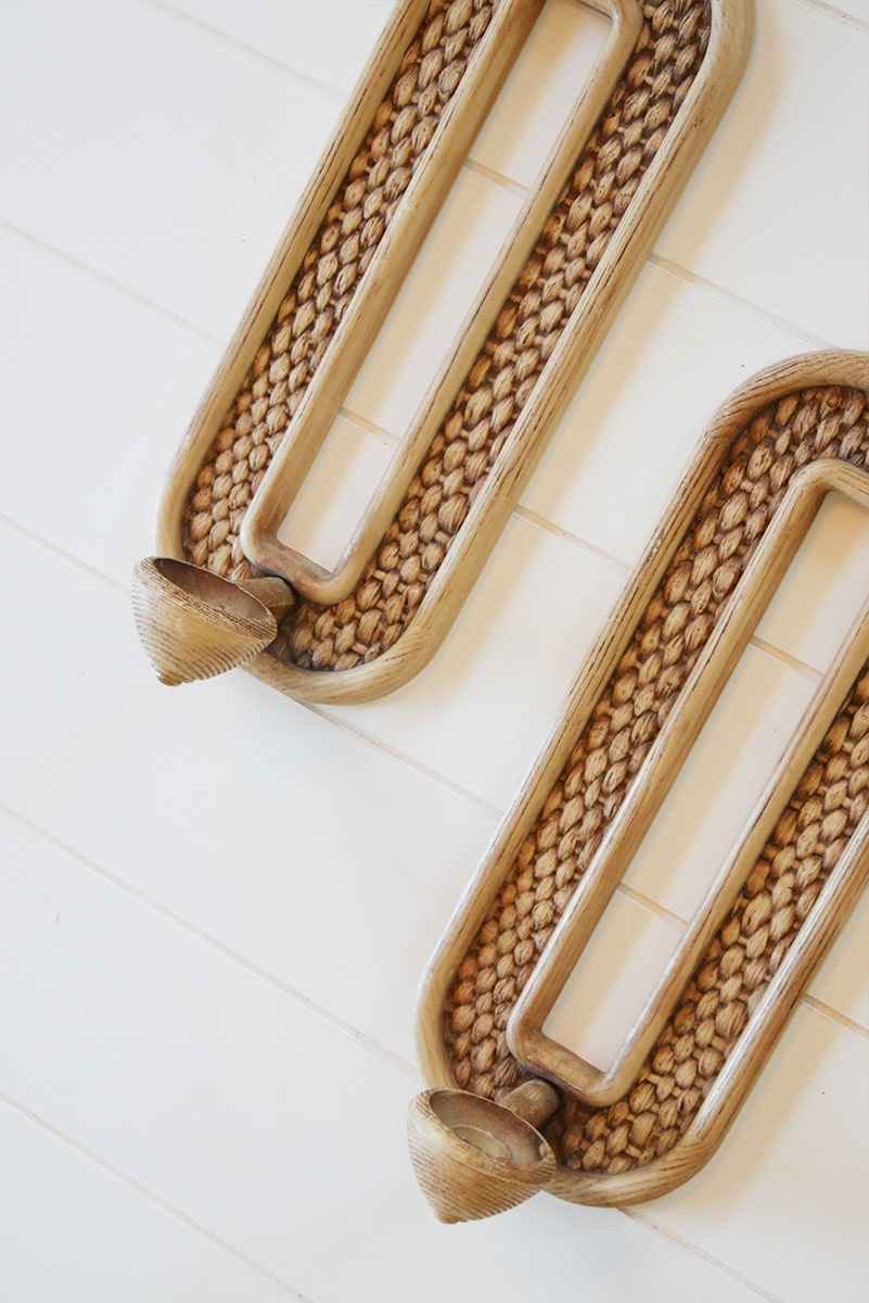 Pair of Vintage Homco Faux Wicker Sconces