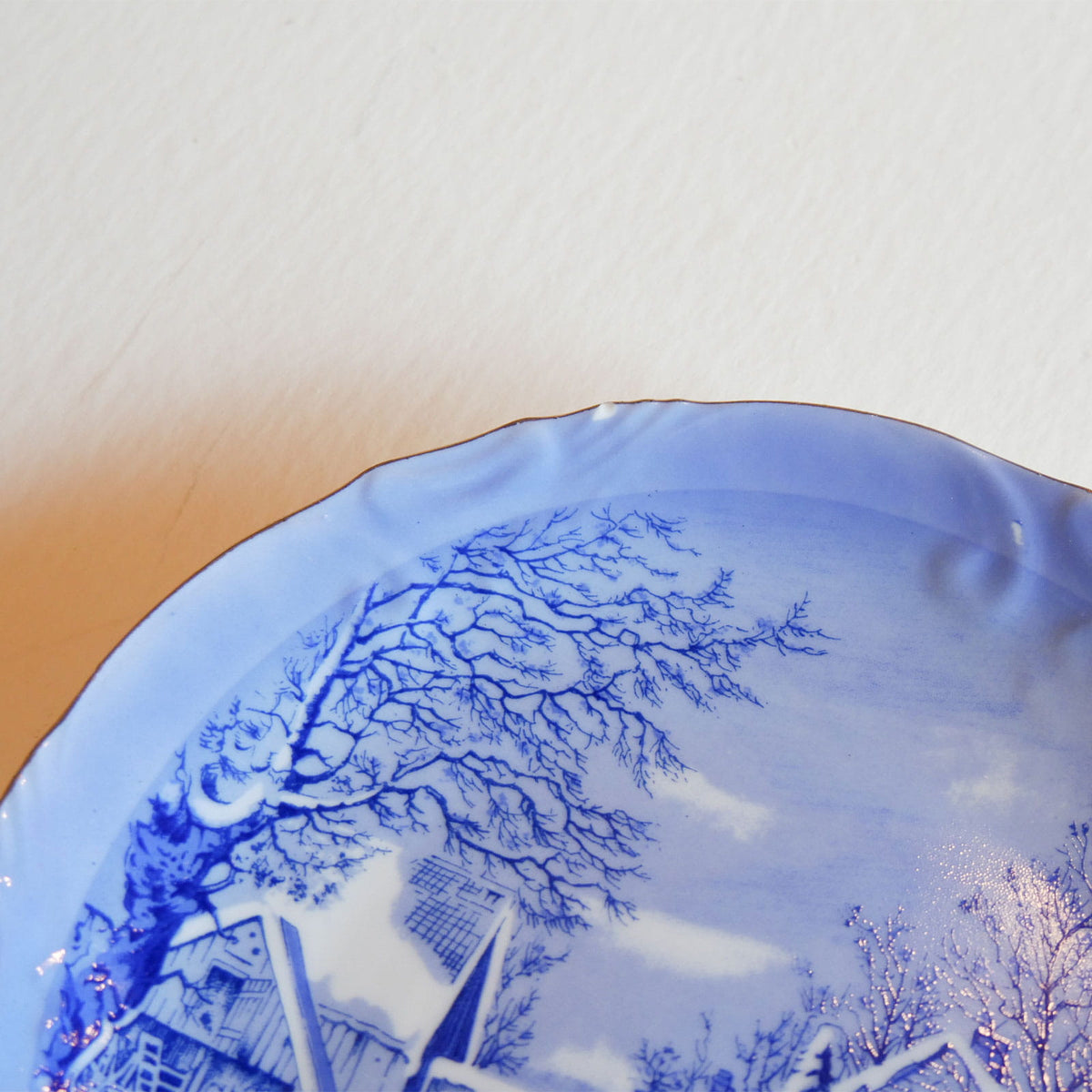Pair of Vintage Currier & Ives Plates, Winter Scene, Blue and White Plates, Vintage Blue White Plate Decor, Vintage Winter Plate Decor, Vintage Currier and Ives Winter Scene DEcor