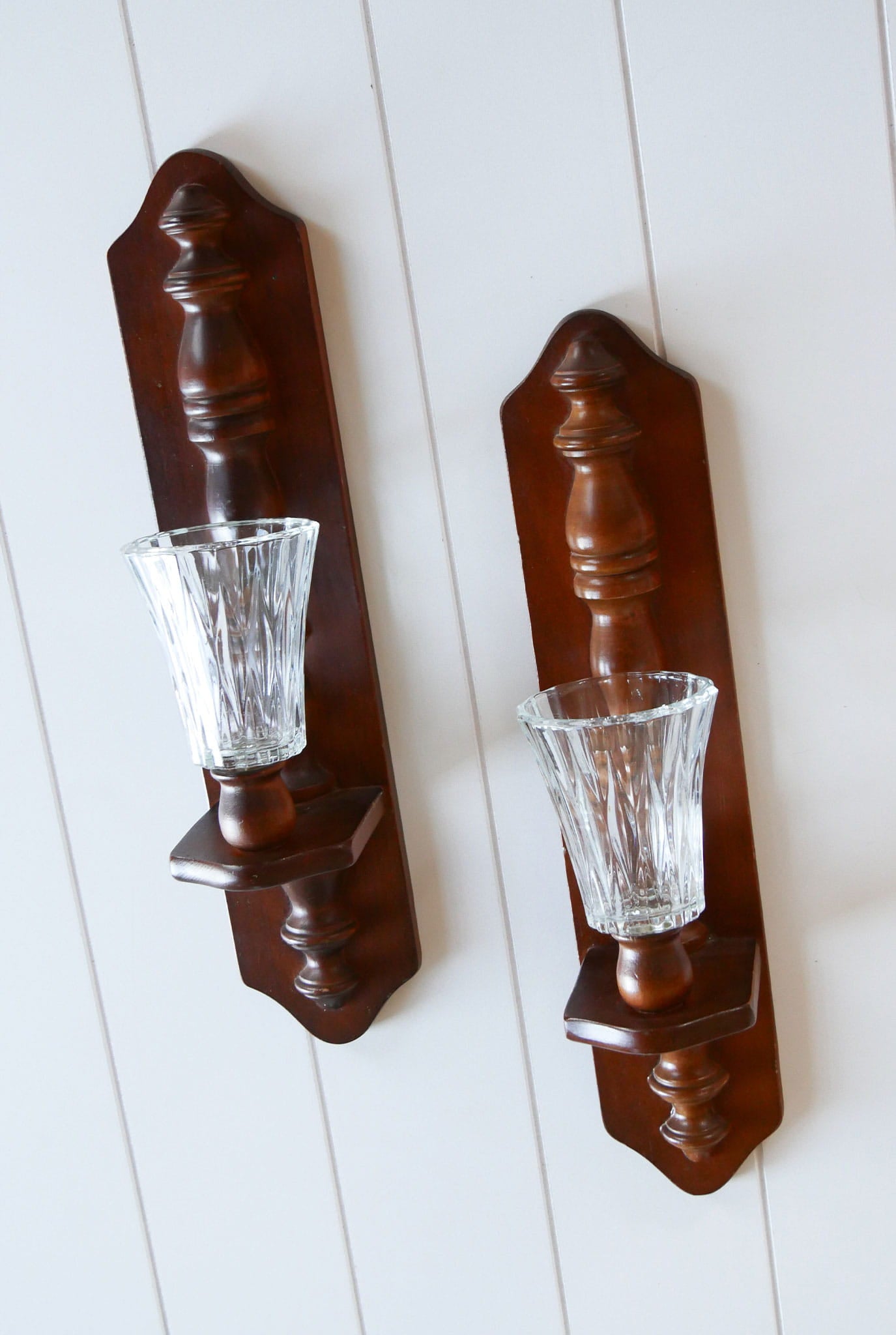 Vintage Wood Candleholder Wall Sconce, Vintage Wall Sconces, Vintage Wood Wall Sconces, Vintage Votice Candle Sconces, Vintage WAll Decor