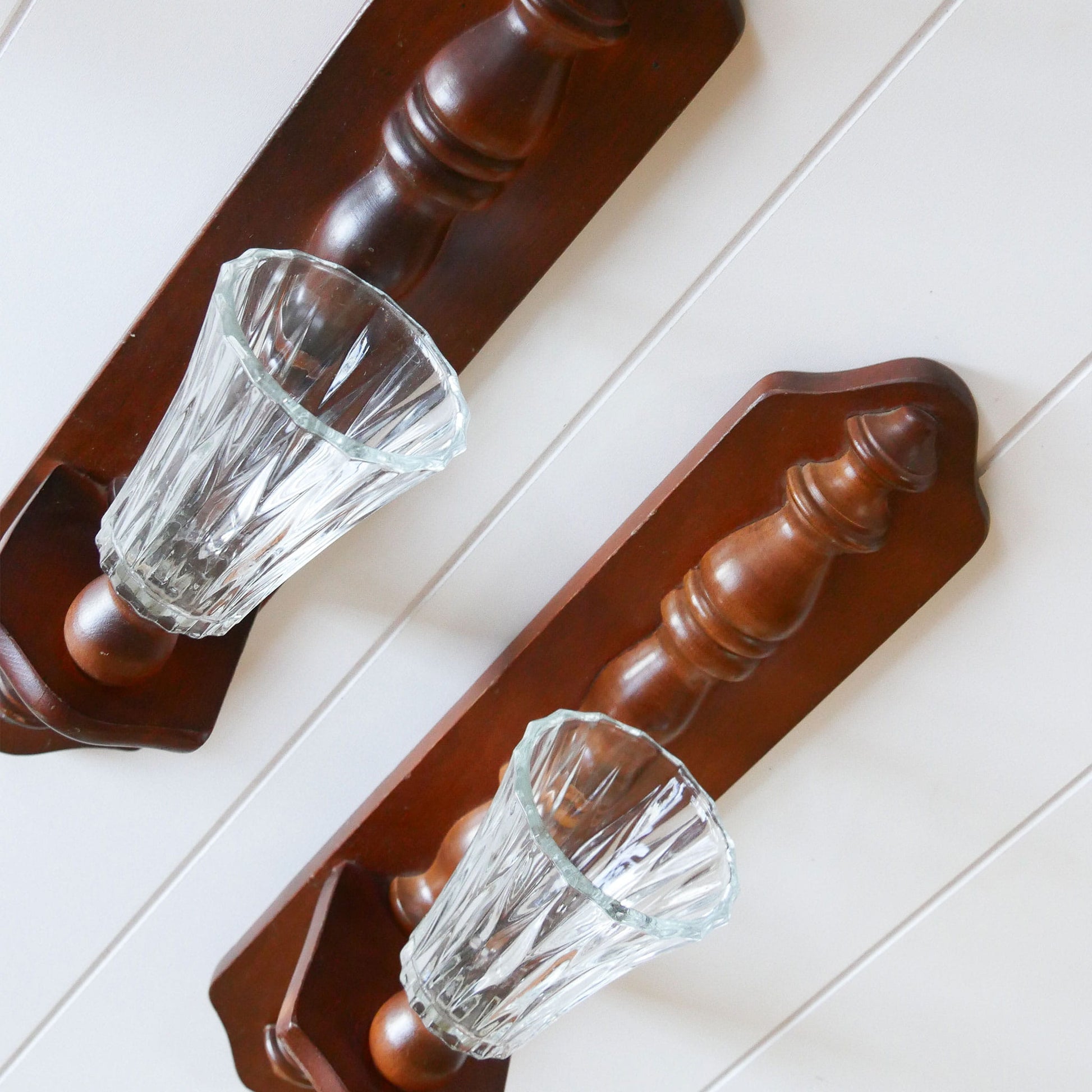 Vintage Wood Candleholder Wall Sconce, Vintage Wall Sconces, Vintage Wood Wall Sconces, Vintage Votice Candle Sconces, Vintage WAll Decor