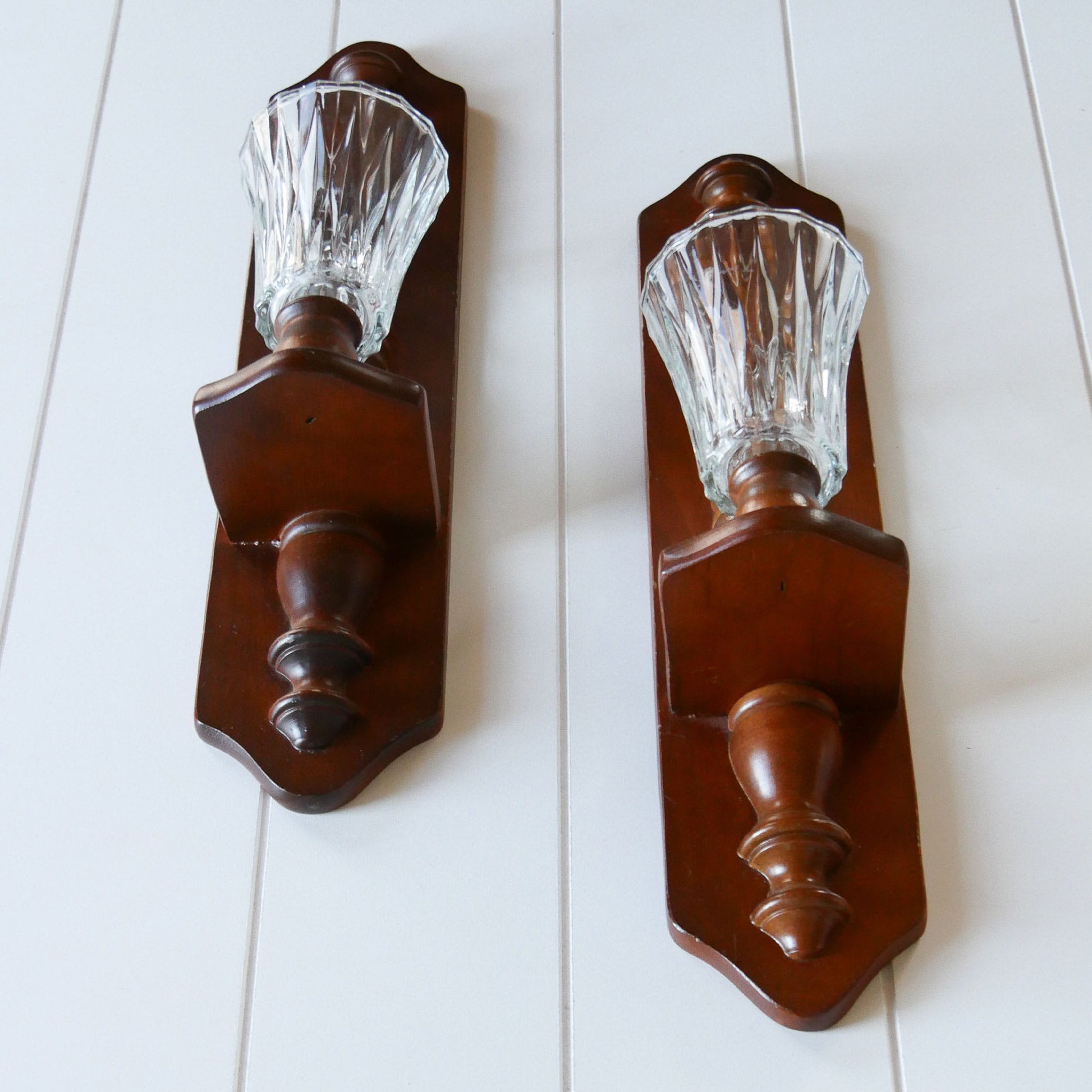 Vintage Wood Candleholder Wall Sconce, Vintage Wall Sconces, Vintage Wood Wall Sconces, Vintage Votice Candle Sconces, Vintage WAll Decor