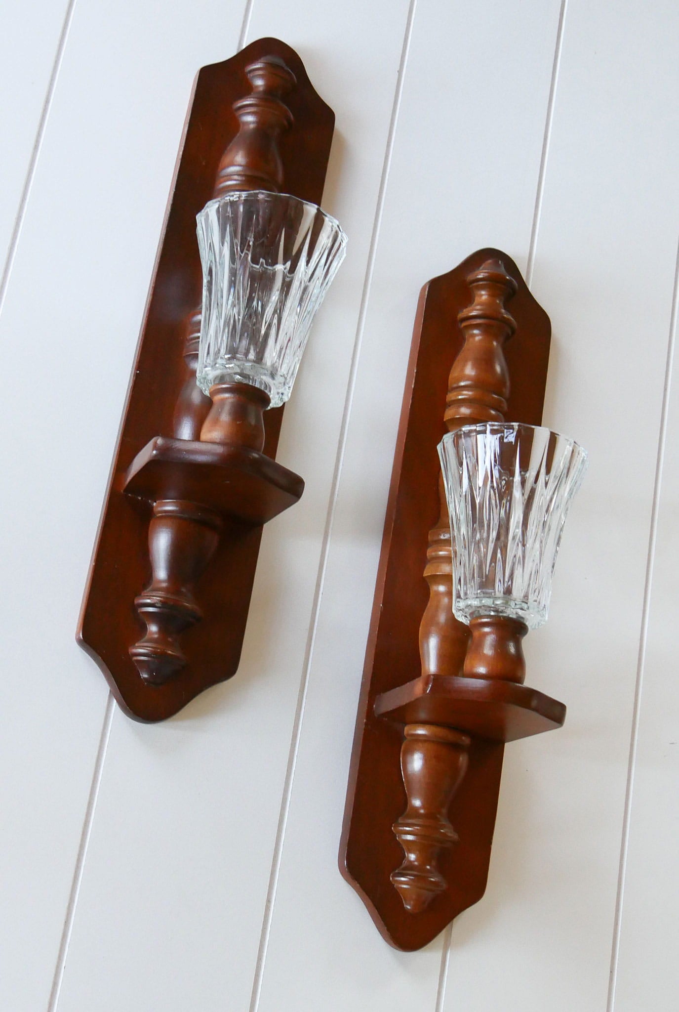 Vintage Wood Candleholder Wall Sconce, Vintage Wall Sconces, Vintage Wood Wall Sconces, Vintage Votice Candle Sconces, Vintage WAll Decor