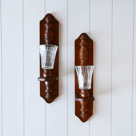 Vintage Wood Candleholder Wall Sconce, Vintage Wall Sconces, Vintage Wood Wall Sconces, Vintage Votice Candle Sconces, Vintage WAll Decor