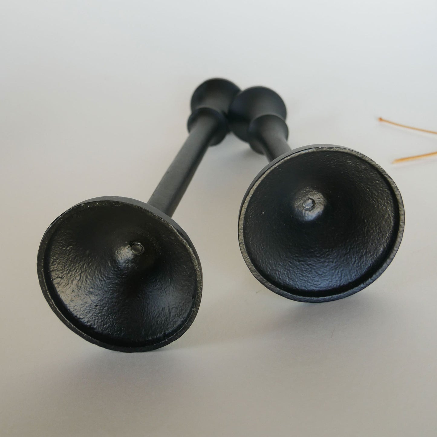 Pair of Matte Black Metal Candlestick Holders Modern Farmhouse Decor Modern Candlestick holders Farmhouse Dining Decor