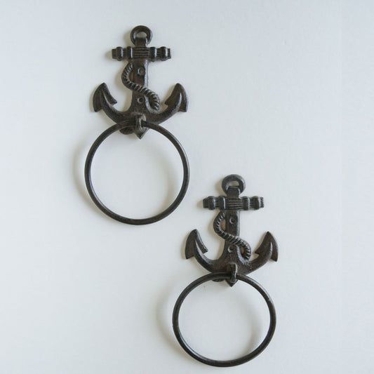 Pair of Vintage Anchor Towel Racks/Holders, Nautical Wall Decor Coastal Wall Decor Vintage Nautical Decor Vintage Coastal DEcor
