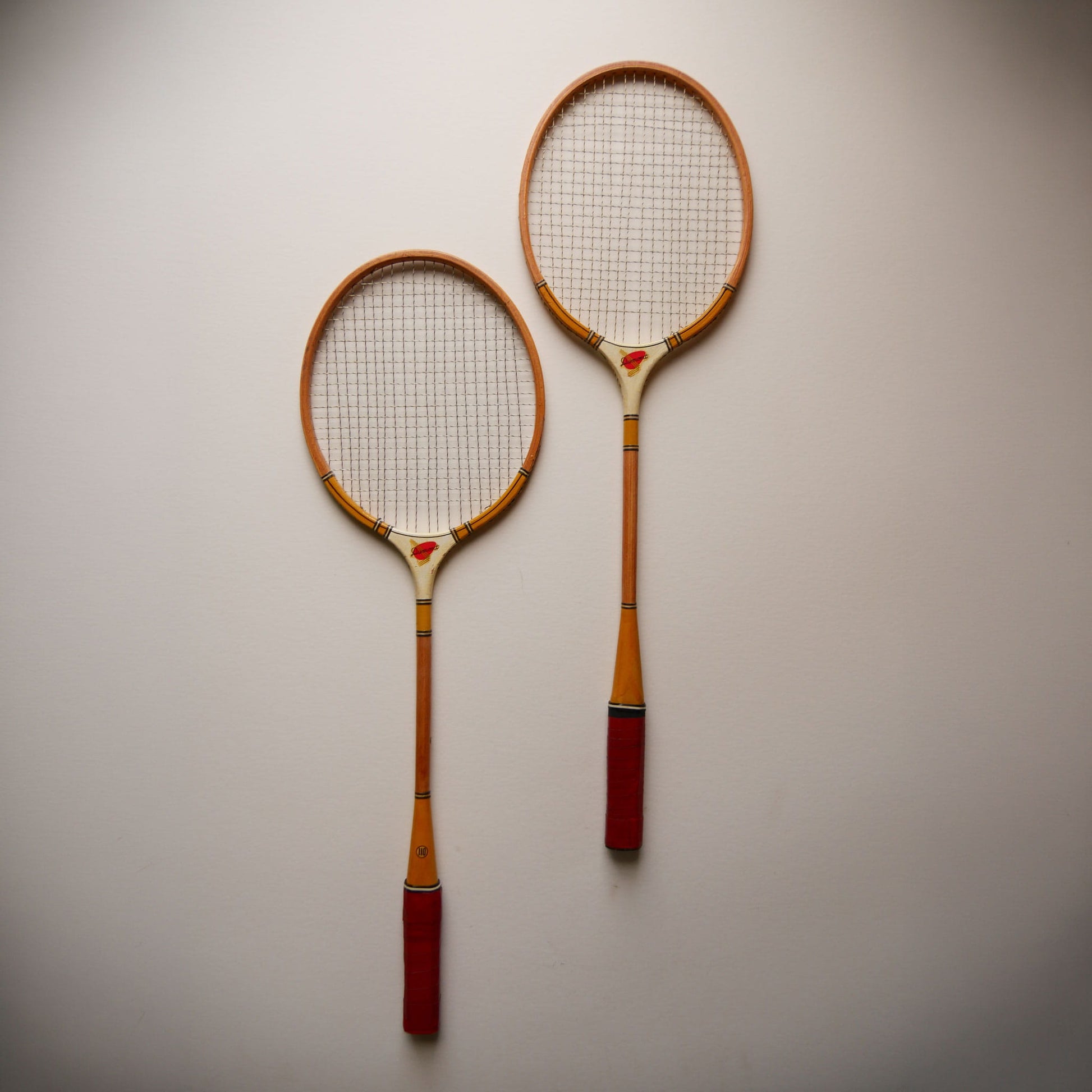 Pair of Vintage Wooden Badminton Rackets, Vintage Rackets, Vintage Wall Decor, Vintage Game Room Decor, Vintage Game Room Wall Decor, Vintage Tennis Rackets