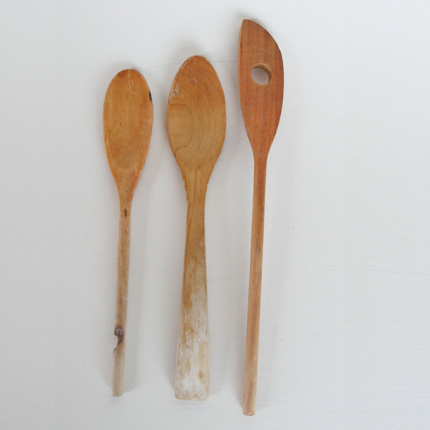 Primitive Wood Spoon Set, Vintage Farmhouse Spoons, Primitive Spoons, Vintage Farmhouse Kitchen Decor