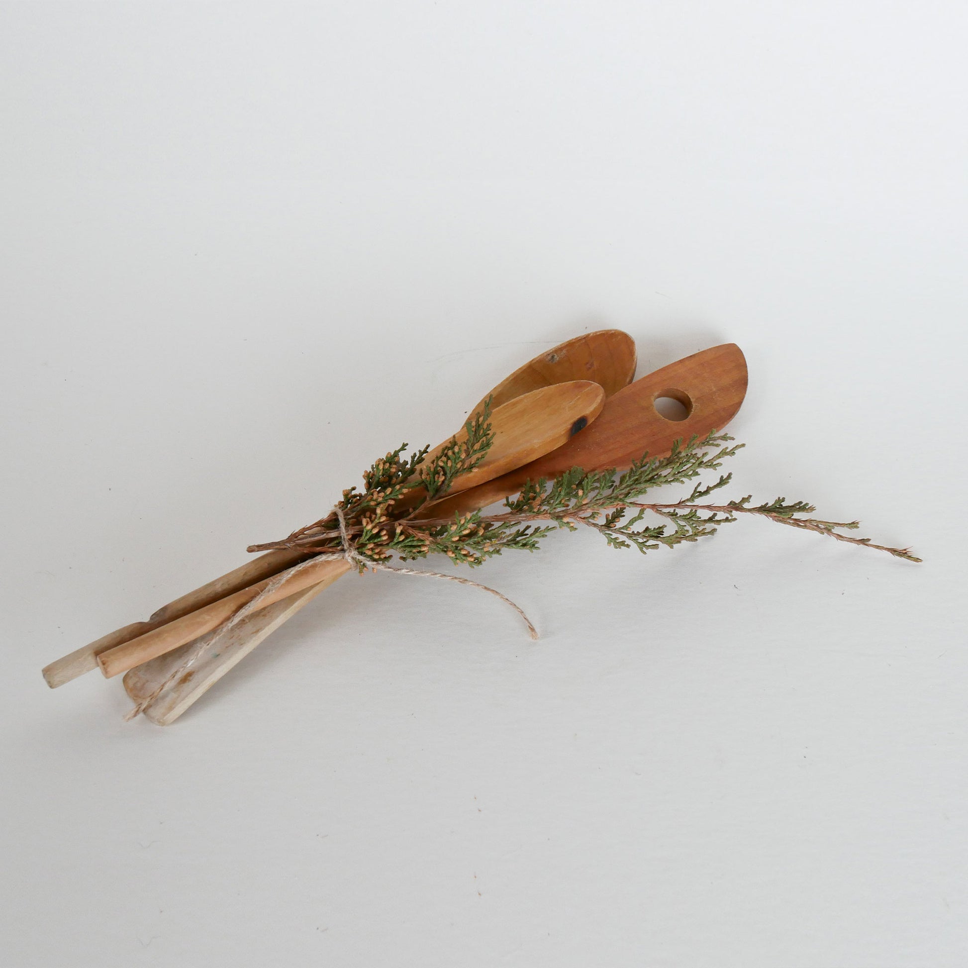 Primitive Wood Spoon Set, Vintage Farmhouse Spoons, Primitive Spoons, Vintage Farmhouse Kitchen Decor