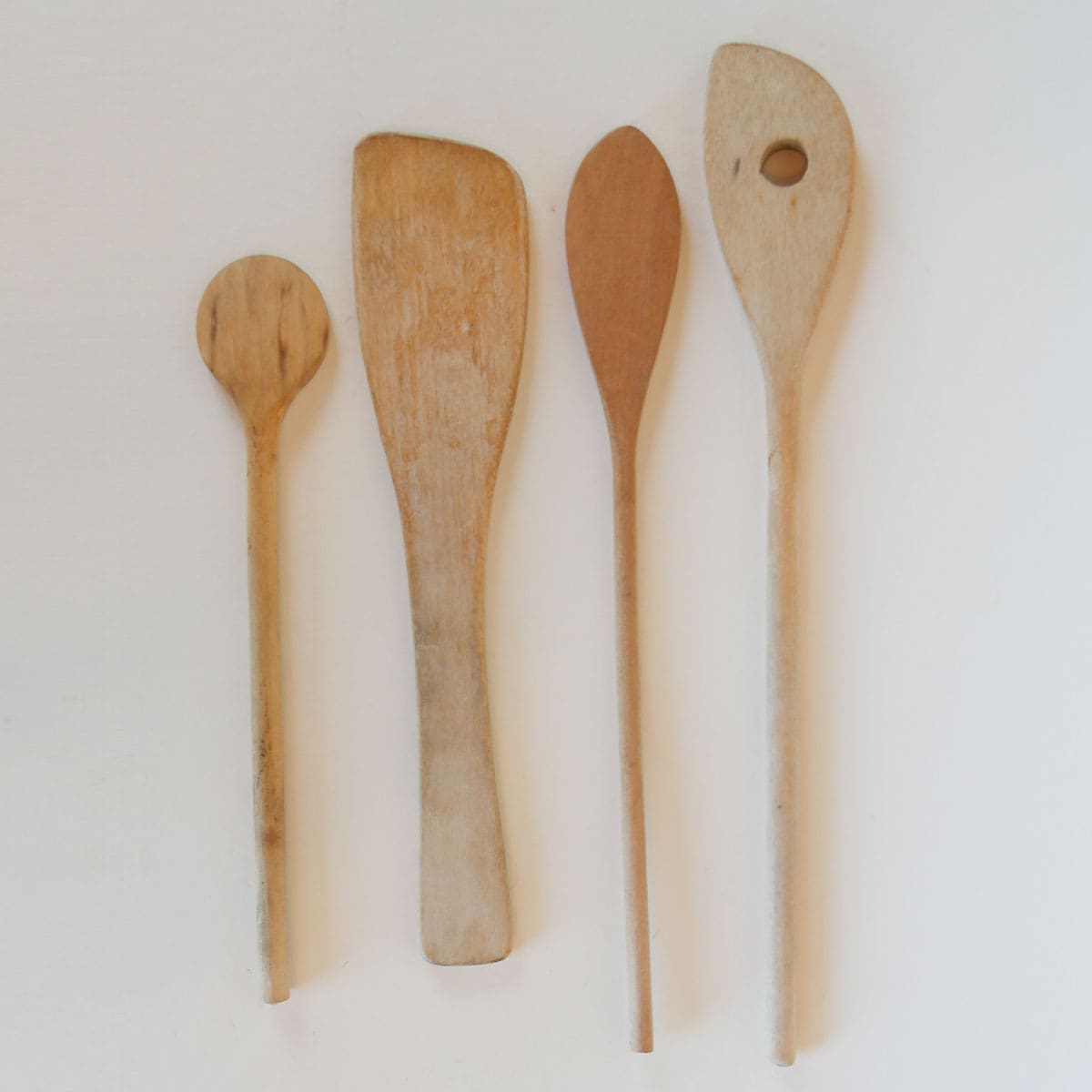 Primitive Wood Spoon Set, Farmhouse Spoons