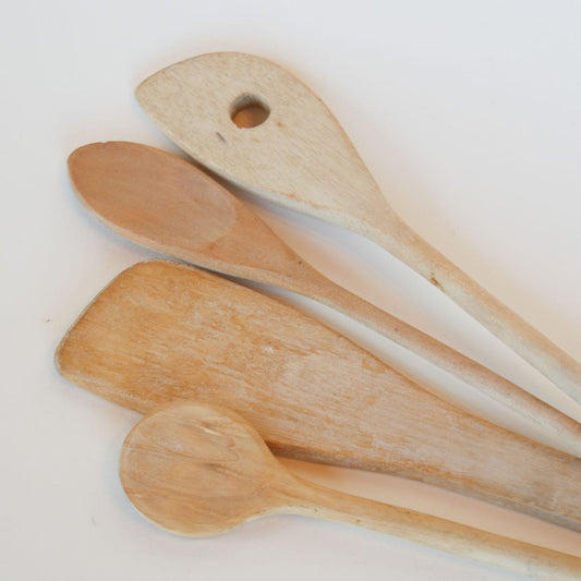 Primitive Wood Spoon Set, Vintage Farmhouse Spoons, Primitive Spoons, Vintage Farmhouse Kitchen Decor