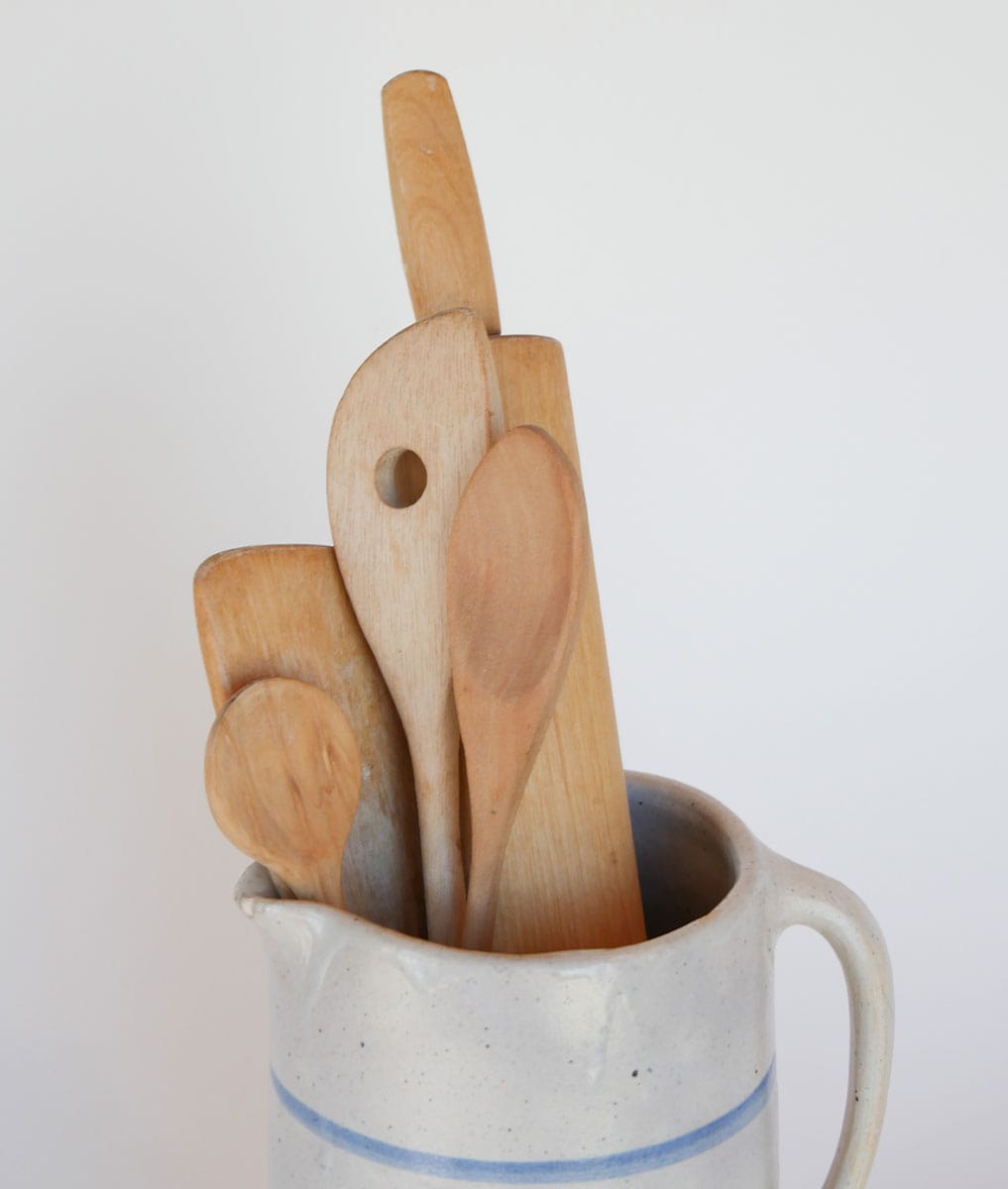 Primitive Wood Spoon Set, Farmhouse Spoons