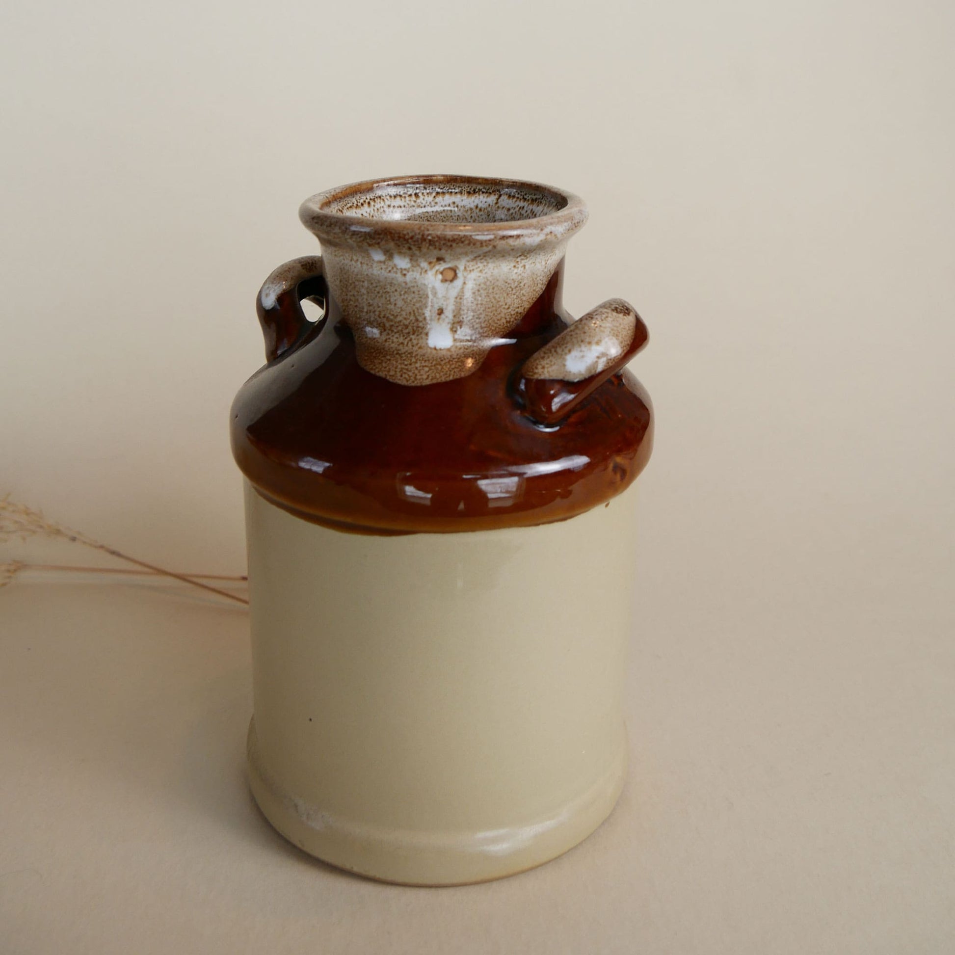 Vintage Rustic Stoneware Milk Jug Vase, Vintage Stoneware, Vintage Crocks, Vintage Kitchen DEcor, Farmhouse Kitchen Decor