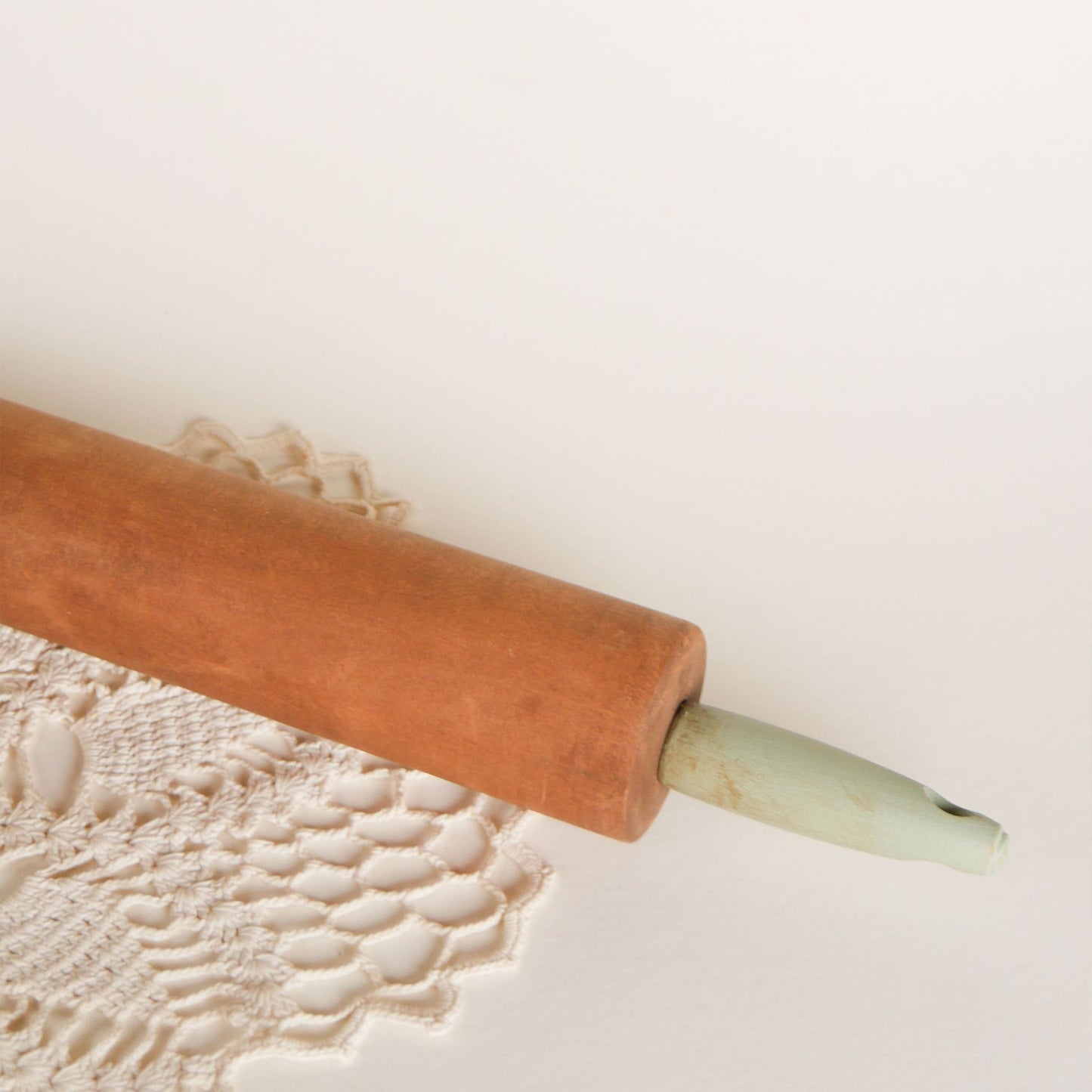 Rustic Rolling Pin with Sage Handles, Vintage Rolling Pin Green Handles, Vintage Farmhouse Kitchen Decor, Farmhouse Kitchen Rolling Pin, Farmhouse Rolling Pin