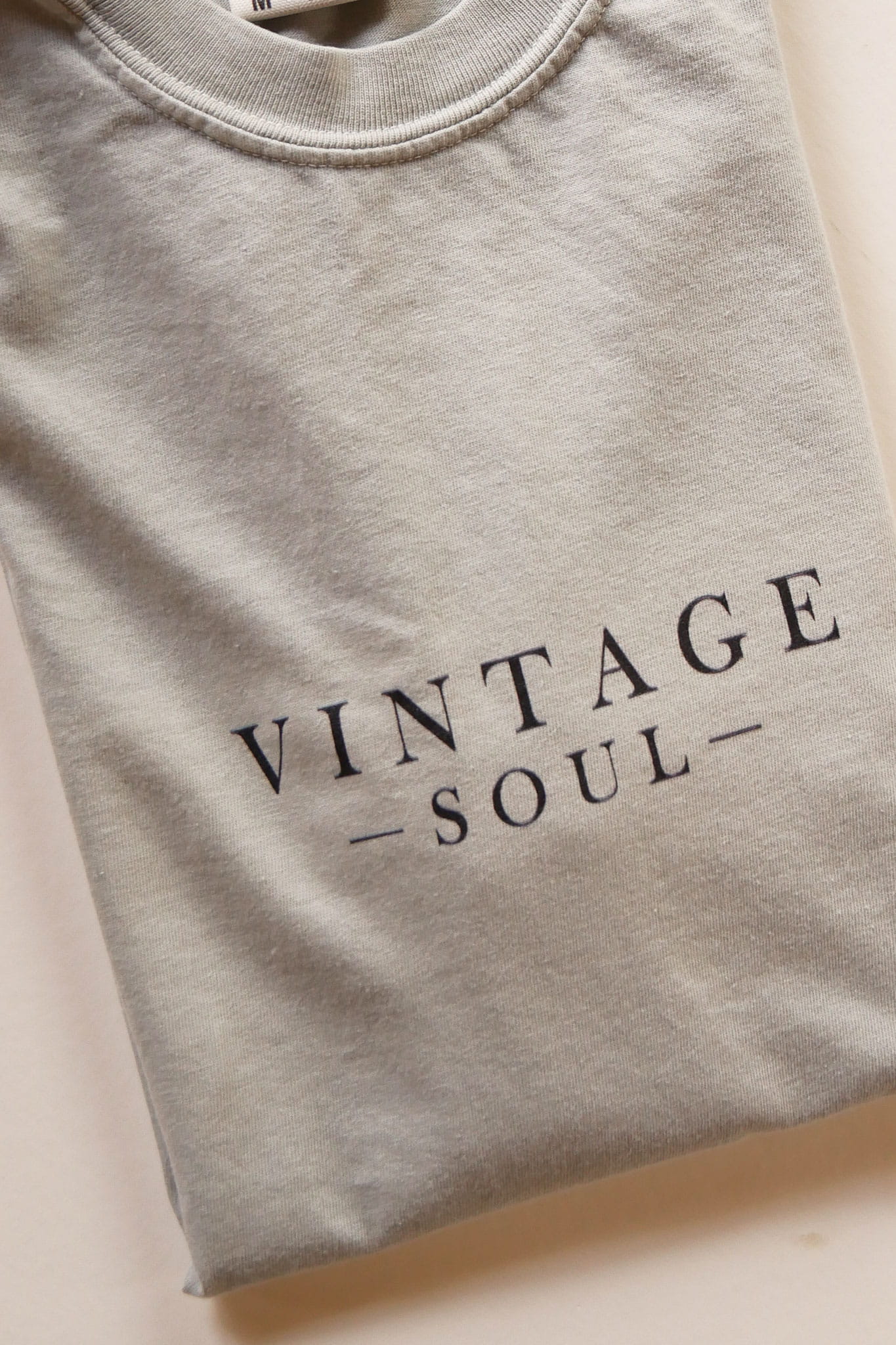 'Vintage Soul' Sage Green Relaxed Fit Shirt