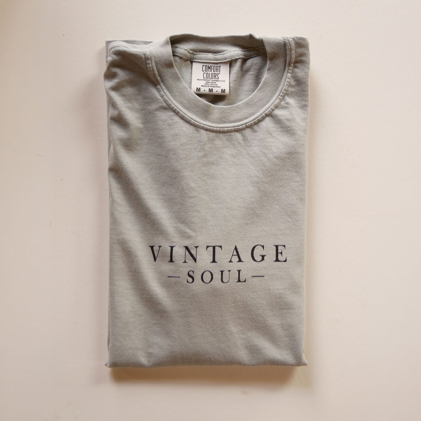 'Vintage Soul' Sage Green Relaxed Fit Shirt