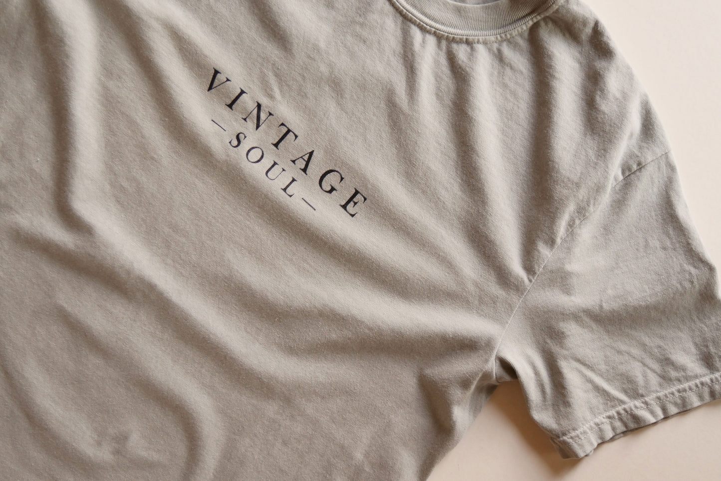 'Vintage Soul' Sage Green Relaxed Fit Shirt