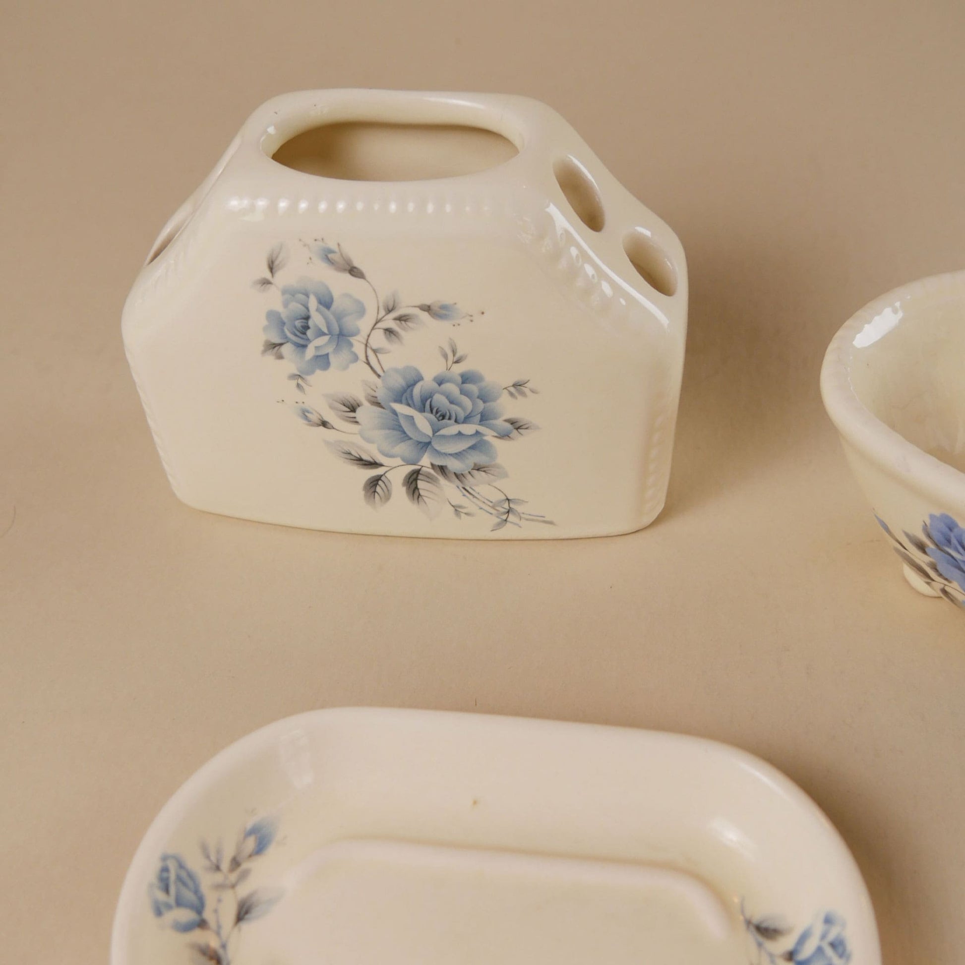 Blue Rose Flower Bathroom Vanity Set from VB Athena California (3ct.)