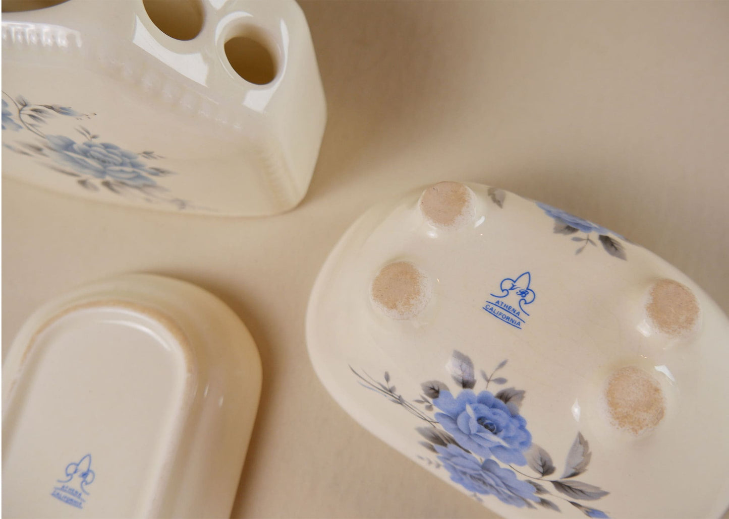 Blue Rose Flower Bathroom Vanity Set from VB Athena California (3ct.)