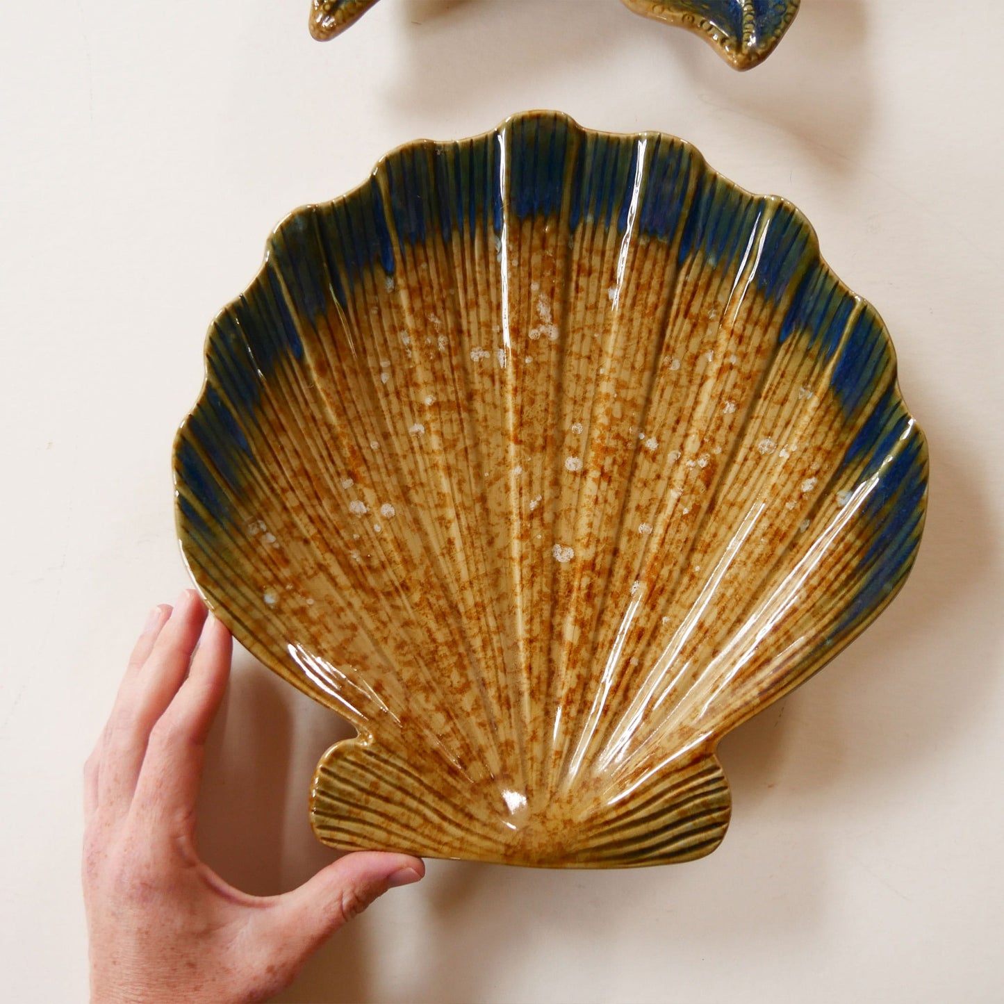 Set of 3 Vintage Coastal Ceramic Wall Plaques – Fish, Starfish & Seashell, Earthy Nautical Decor, Earthy Coastal Decor, Vintage Ceramic Fish Decor, Vintage Fish Plate, Vintage Fish and Shell Plates, Vintage Coastal Plate Wall, Vintage Nautical Plate Wall