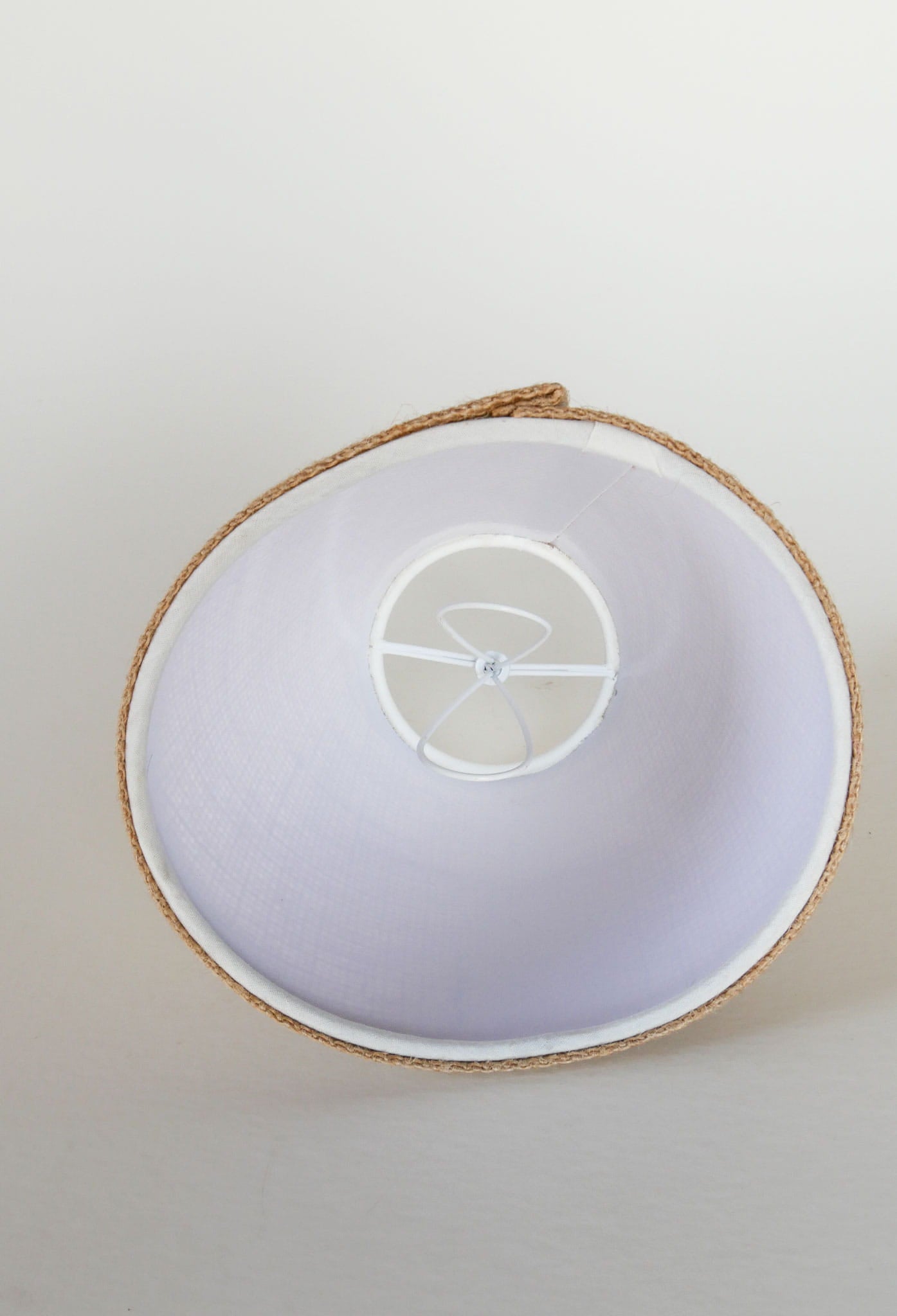 Mini Burlap Lamp Shade, Cottagecore Lighting, Cottage Lamp SHade, VIntage Cottagecore Lighting, Vintage Lighting, Vintage Burlap Lamp, Vintage Home Decor, Farmhouse Lighting