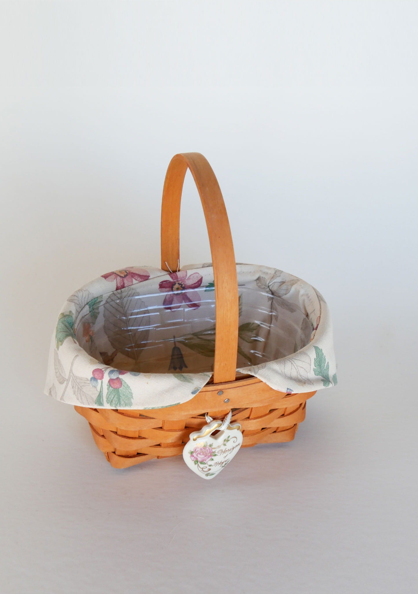 Longaberger "Horizon of Hope" Basket, Vintage Longaberger Small Picnic Basket, Vintage Wicker Easter Basket, Vintage Longaberger, Vintage Handle Basket, Vintage Wicker Decor