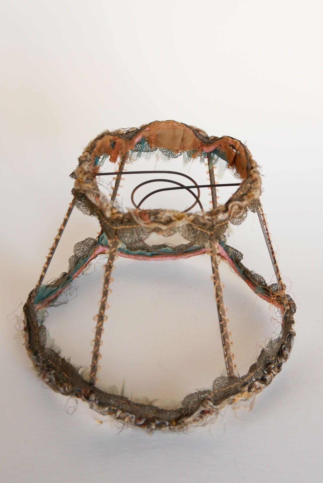Small Vintage Art Nouveau, French-Style Lamp Shade, Vintage Art Nouveau Lamp Shade, Vintage French Lamp Shade, French Lamp Shade, Shabby Chic Lamp Shade