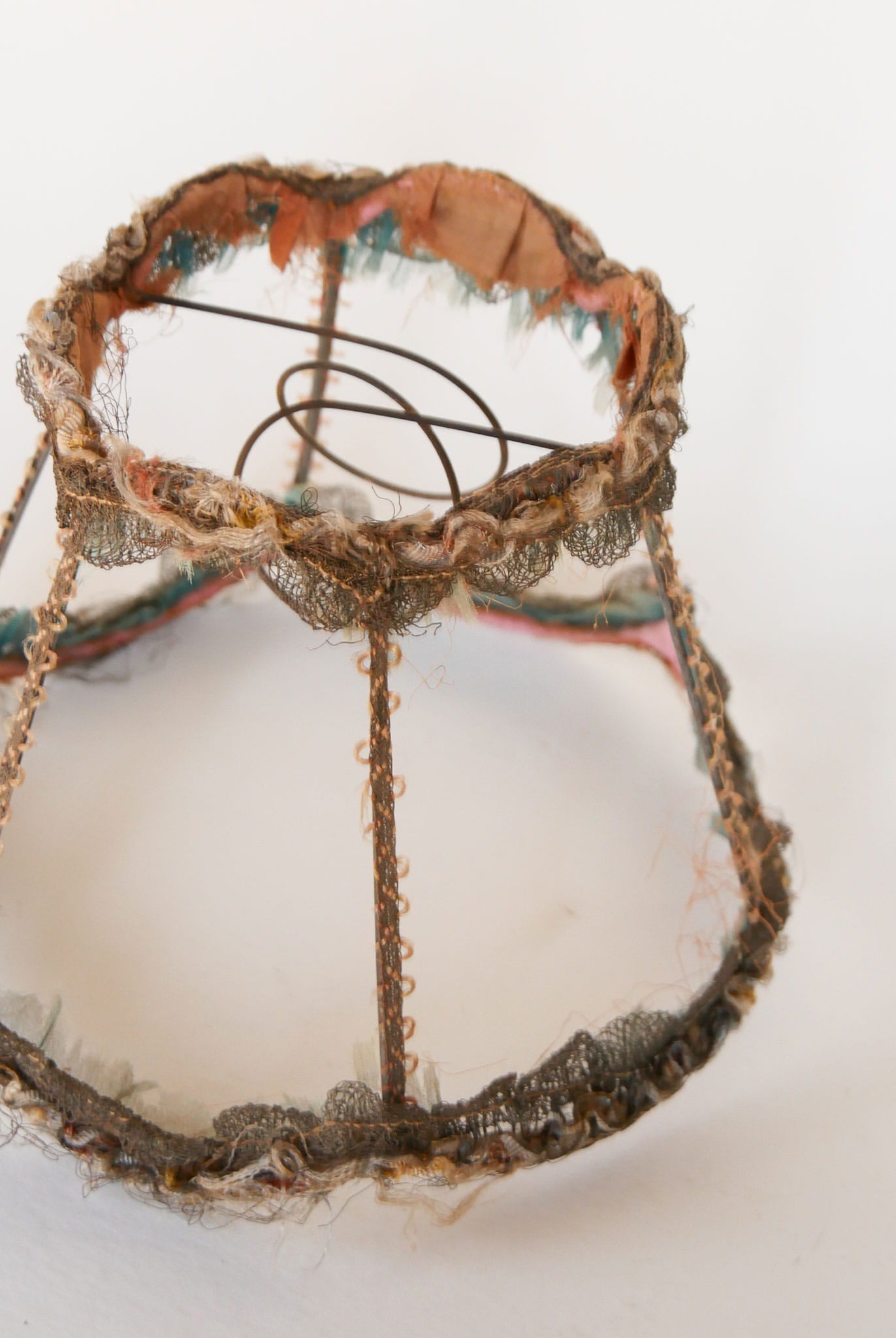 Small Vintage Art Nouveau, French-Style Lamp Shade, Vintage Art Nouveau Lamp Shade, Vintage French Lamp Shade, French Lamp Shade, Shabby Chic Lamp Shade