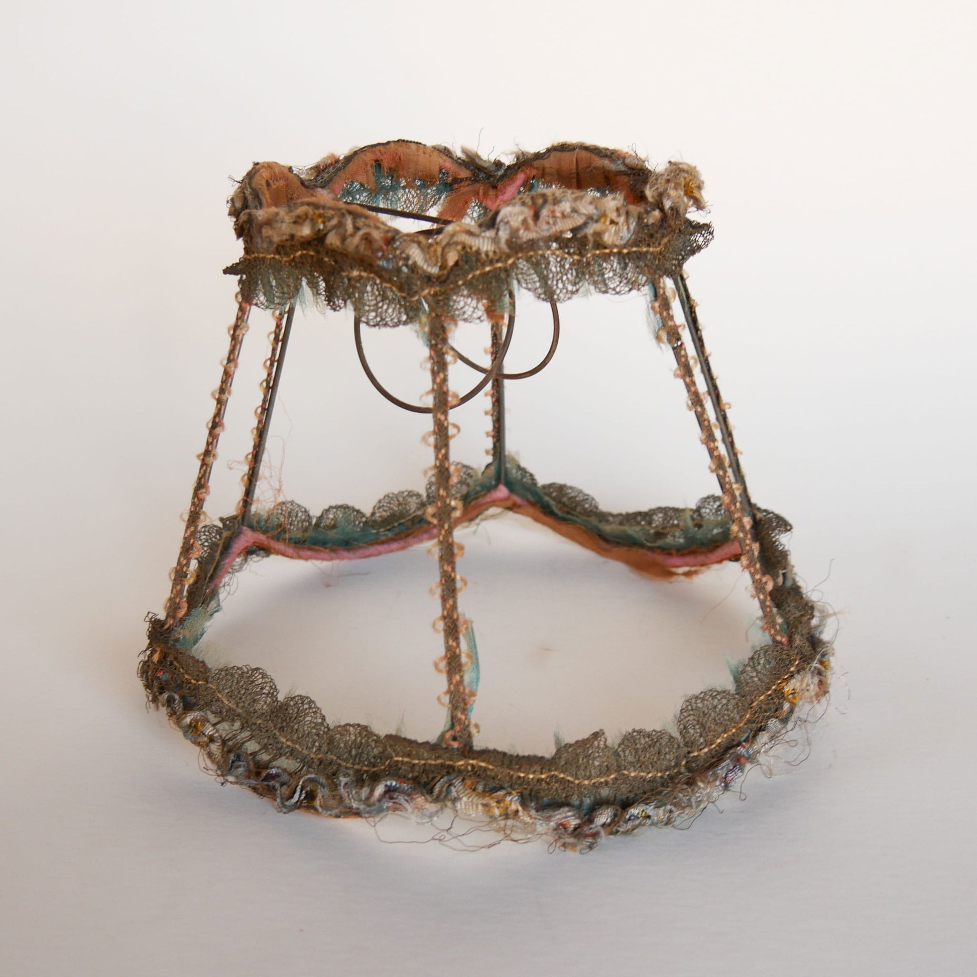 Small Vintage Art Nouveau, French-Style Lamp Shade, Vintage Art Nouveau Lamp Shade, Vintage French Lamp Shade, French Lamp Shade, Shabby Chic Lamp Shade