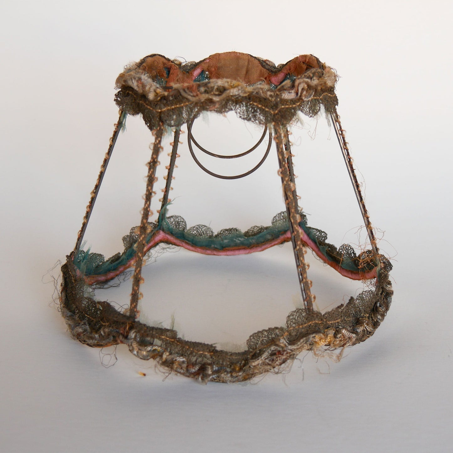 Small Vintage Art Nouveau, French-Style Lamp Shade, Vintage Art Nouveau Lamp Shade, Vintage French Lamp Shade, French Lamp Shade, Shabby Chic Lamp Shade