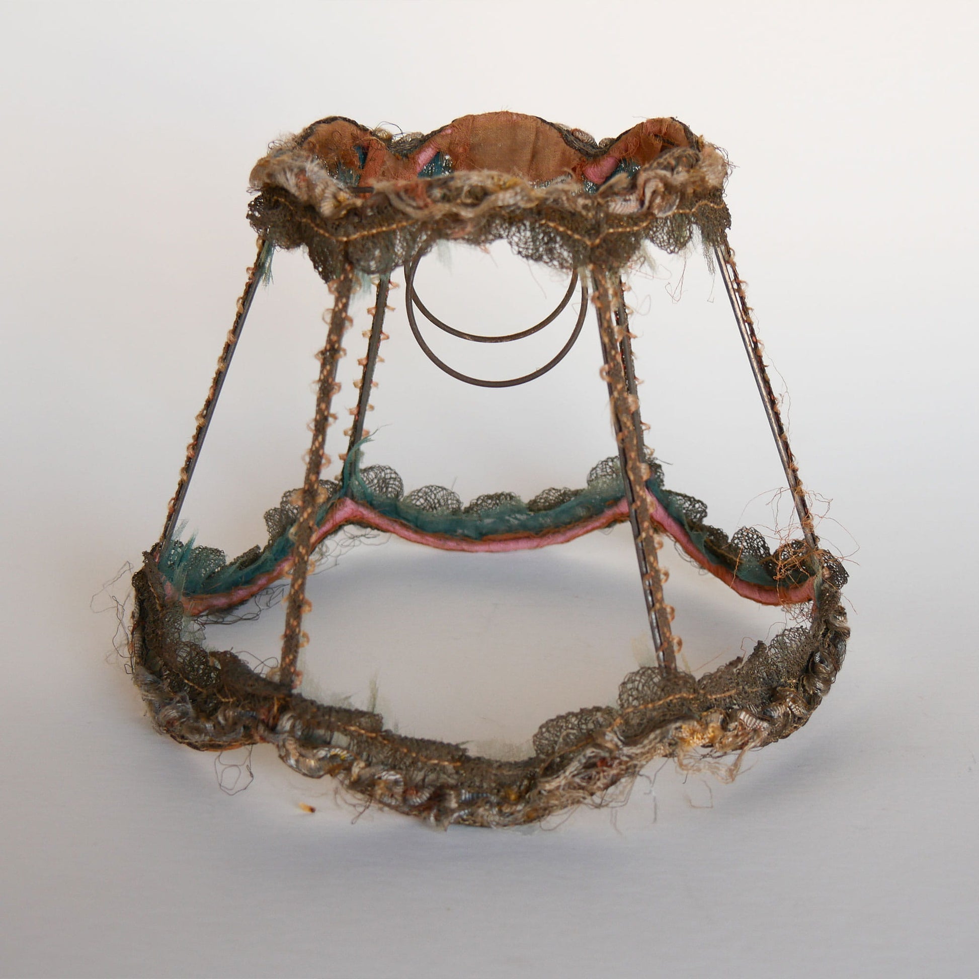 Small Vintage Art Nouveau, French-Style Lamp Shade, Vintage Art Nouveau Lamp Shade, Vintage French Lamp Shade, French Lamp Shade, Shabby Chic Lamp Shade